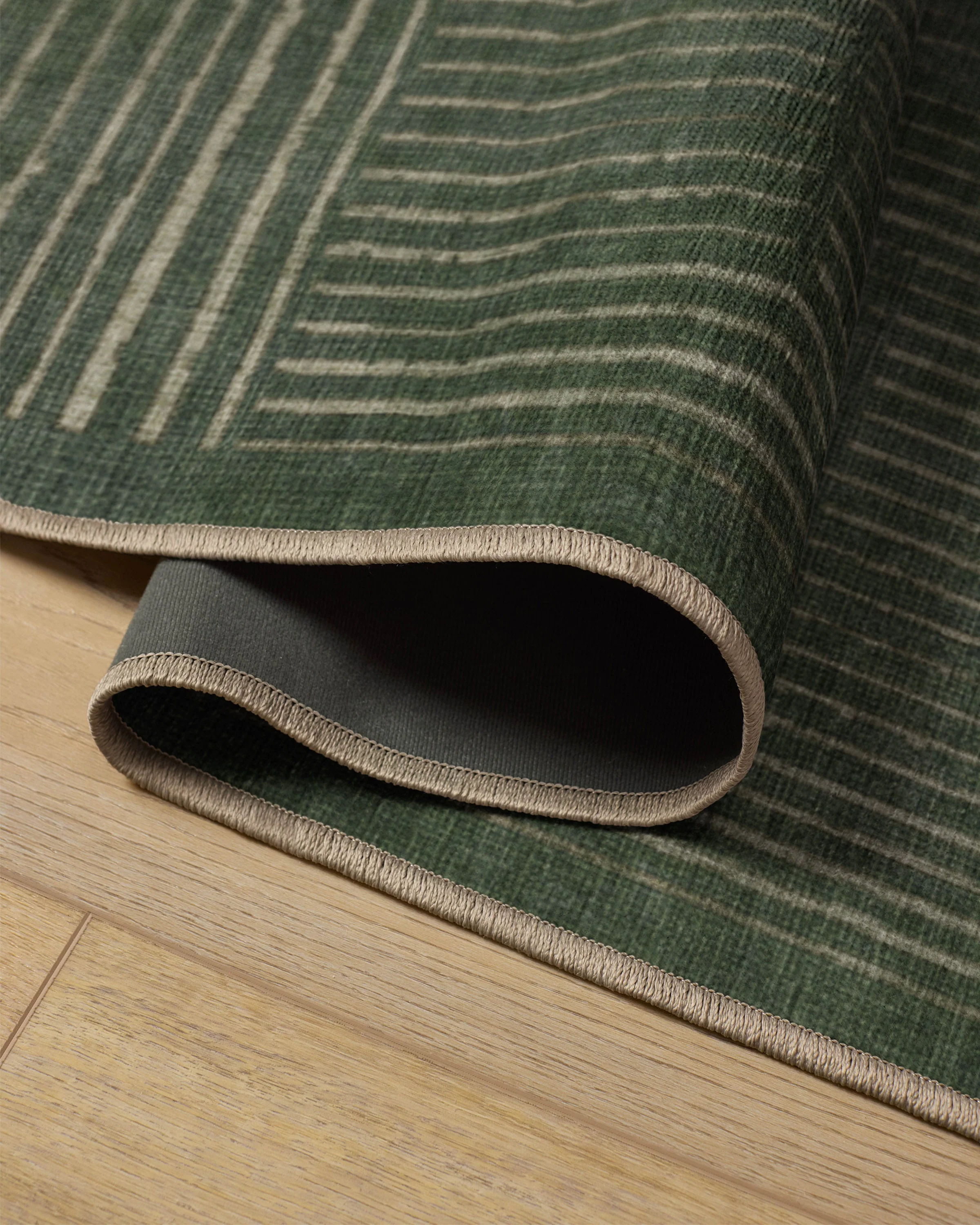 Linear Oasis Green Flatwoven Rug - Image 13