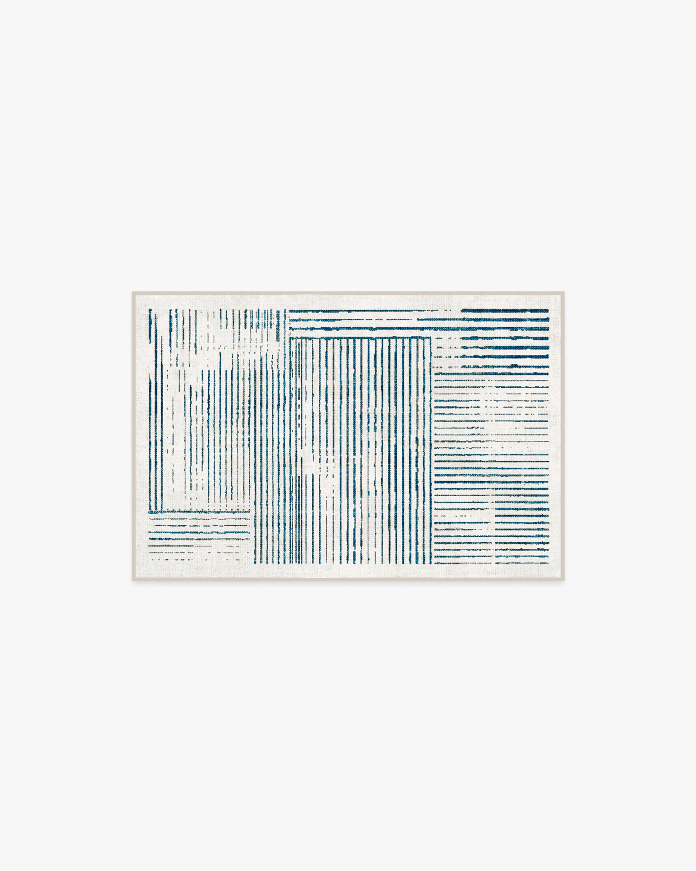 Linear Oasis Ivory & Blue Rug - Image 2