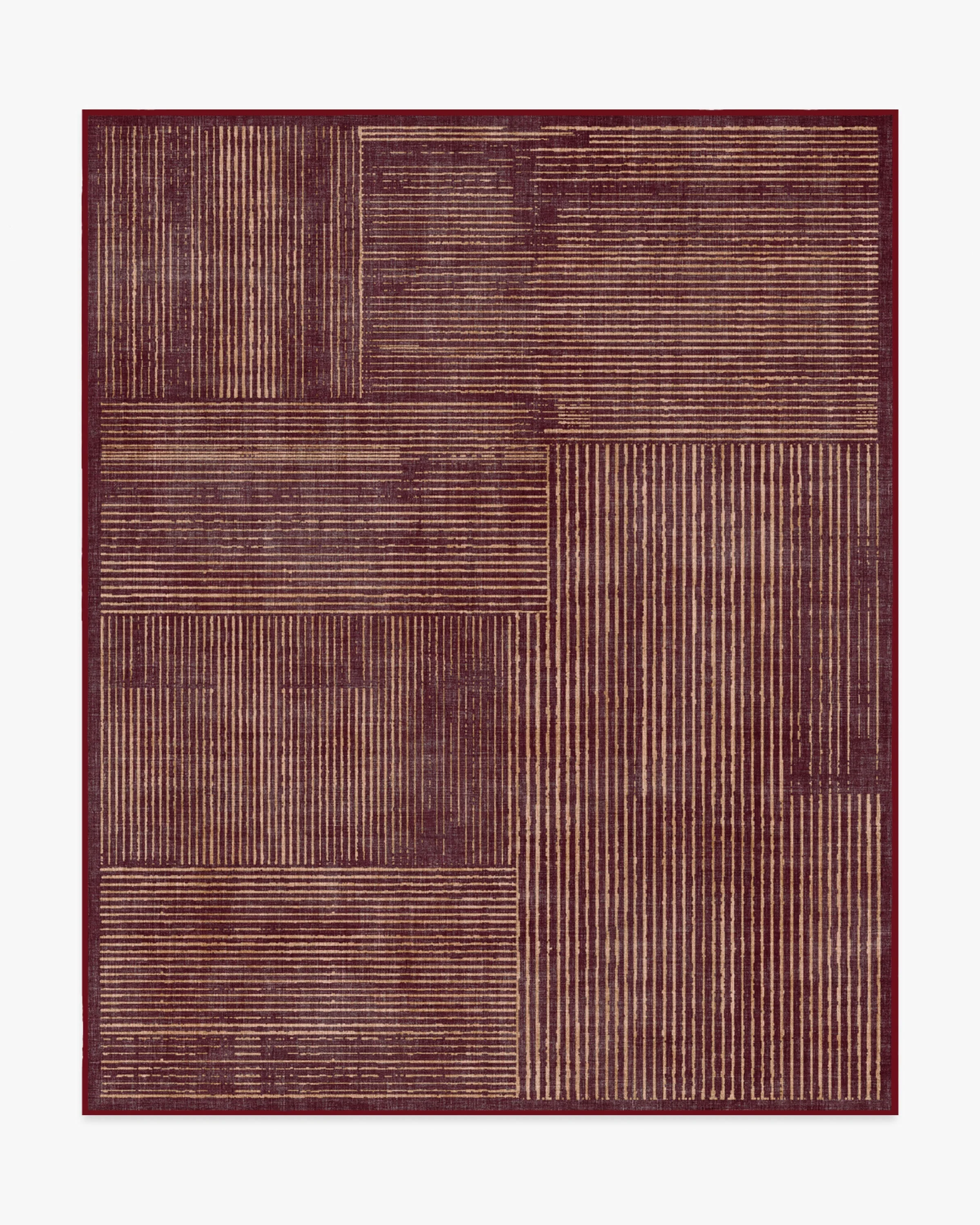 Linear Oasis Rust Red Rug - Image 6