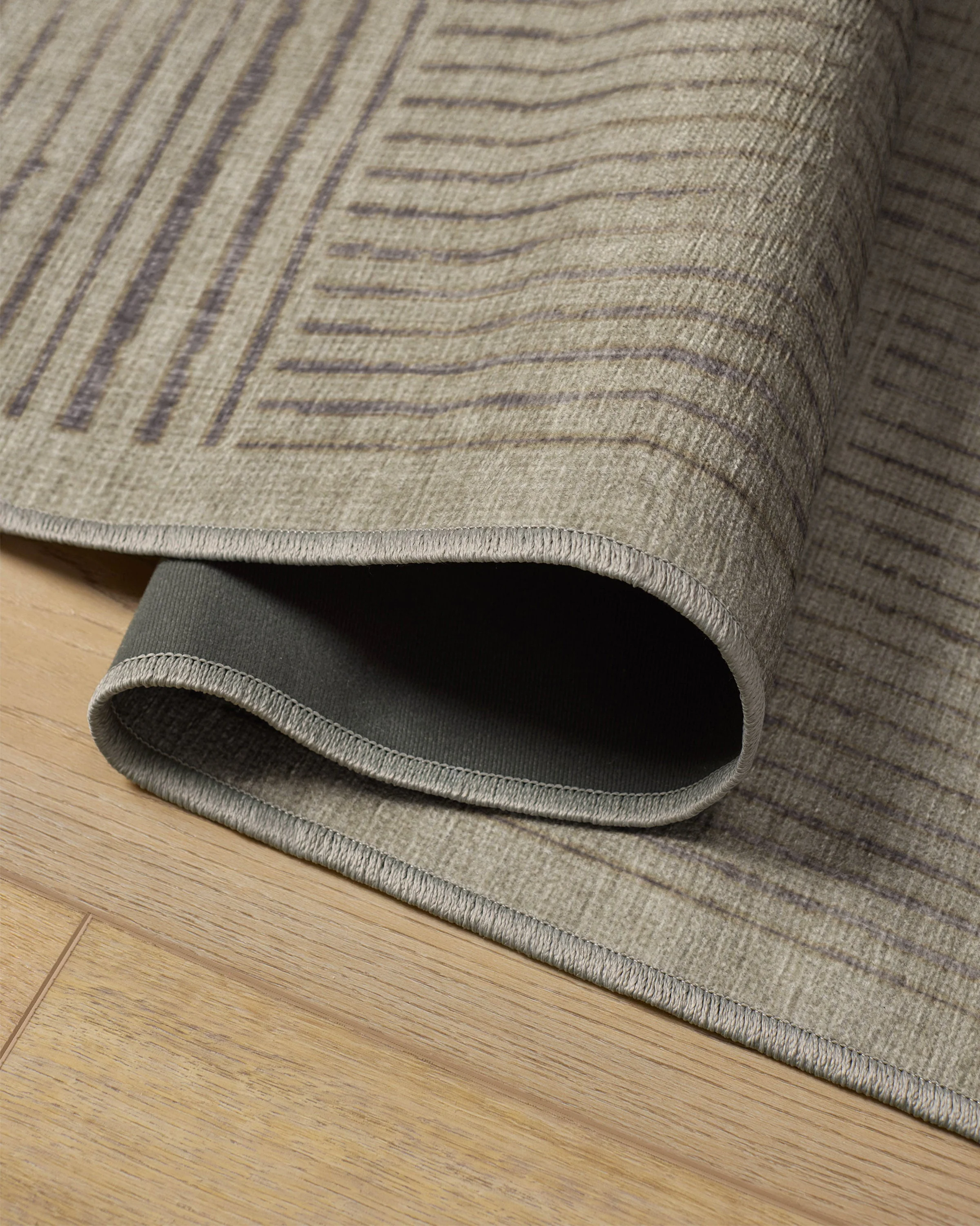 Linear Oasis Stone Grey Flatwoven Rug - Image 13