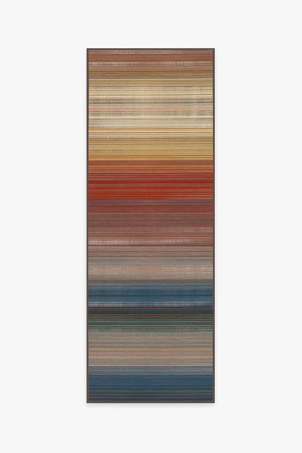 Linear Striped Multicolor Flatwoven Rug - Image 10