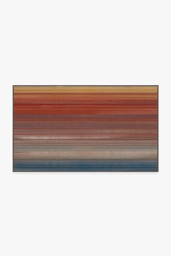 Linear Striped Multicolor Flatwoven Rug - Image 12