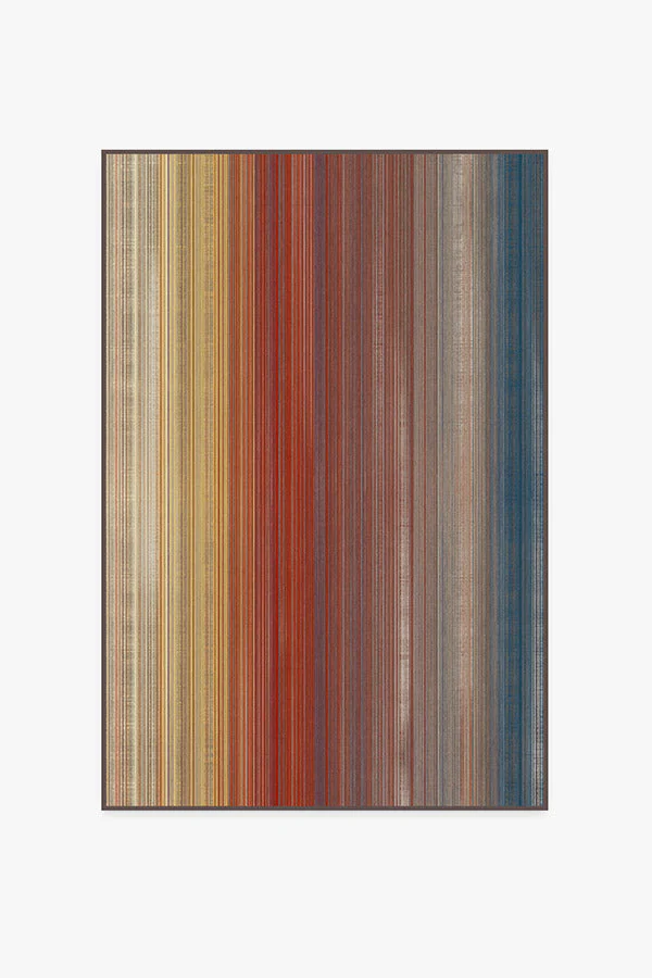 Linear Striped Multicolor Flatwoven Rug - Image 13