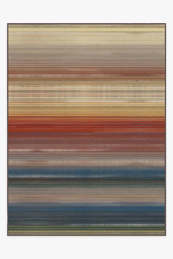 Linear Striped Multicolor Flatwoven Rug - Image 16