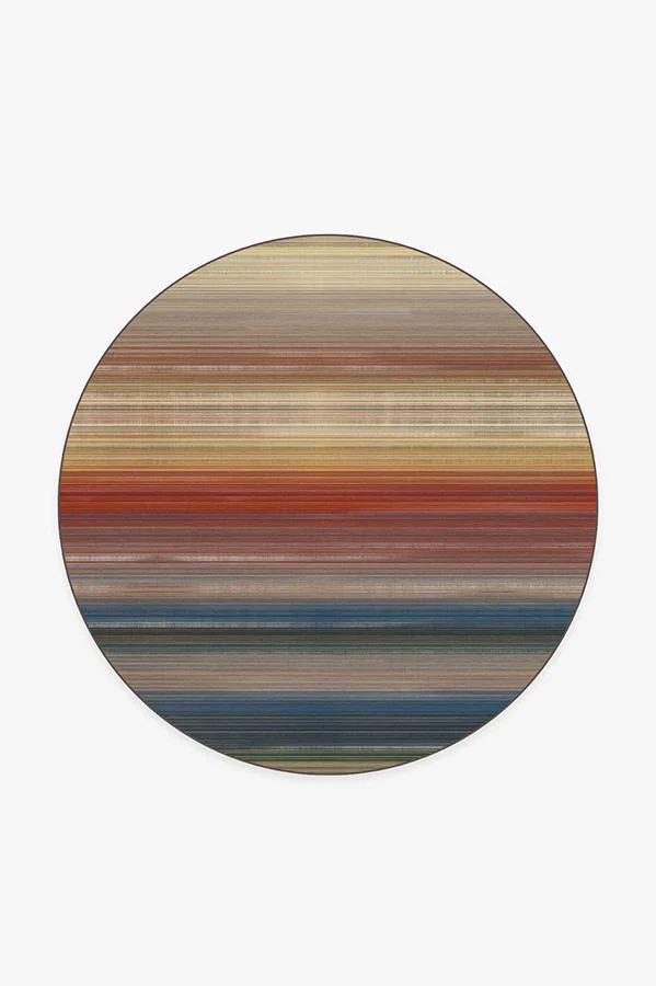 Linear Striped Multicolor Flatwoven Rug - Image 17