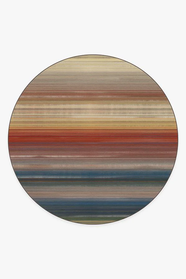 Linear Striped Multicolor Flatwoven Rug - Image 18