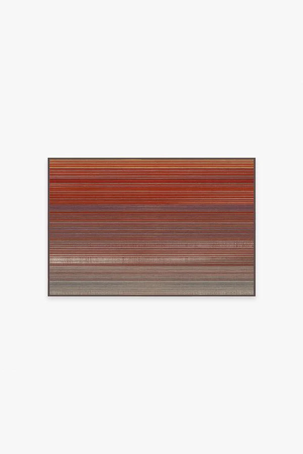 Linear Striped Multicolor Flatwoven Rug - Image 9