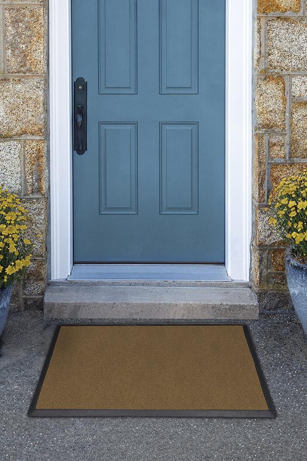 Looped Solid Dark Coir Doormat - Image 3