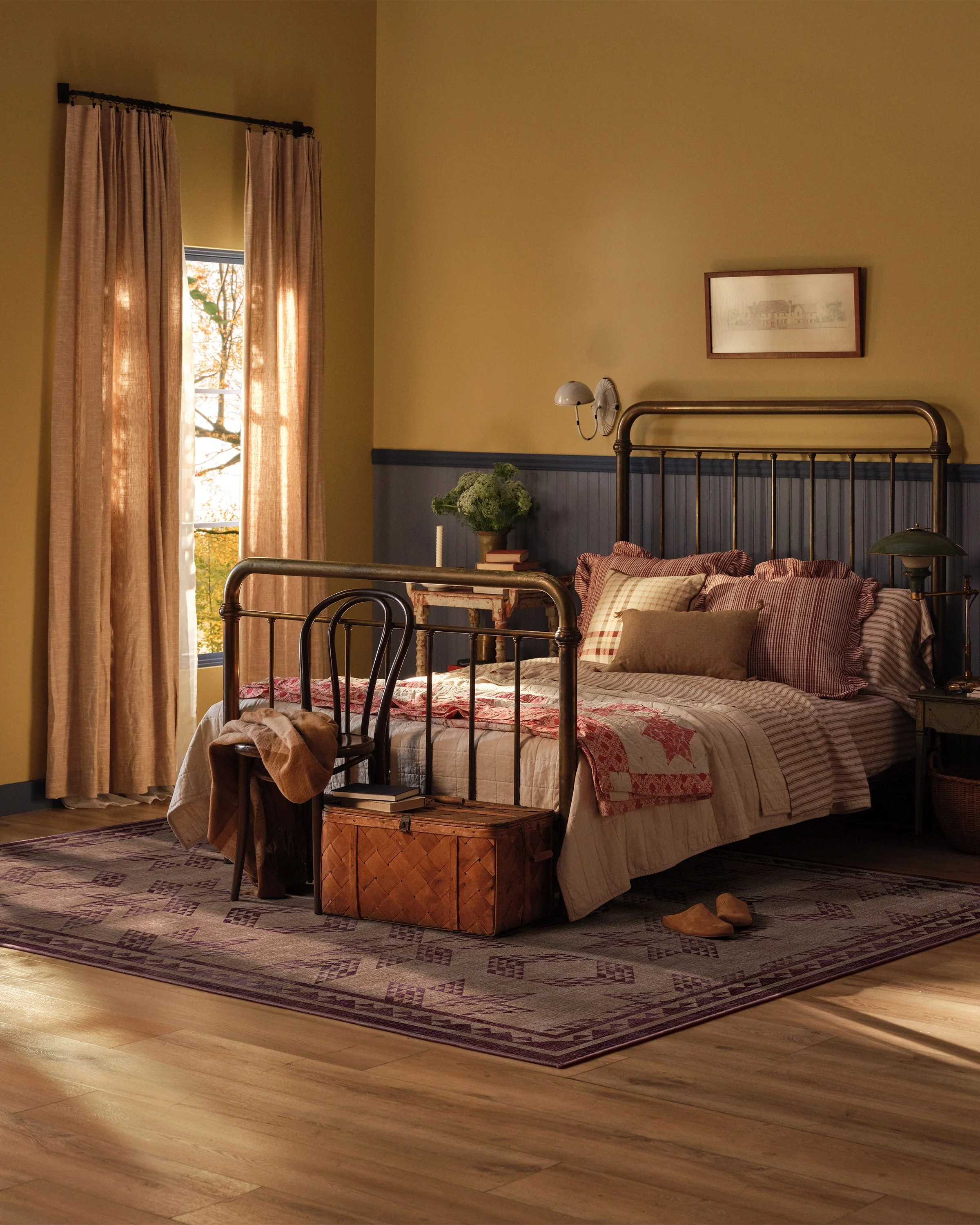 Louisa Brown & Burgundy Rug - Image 5