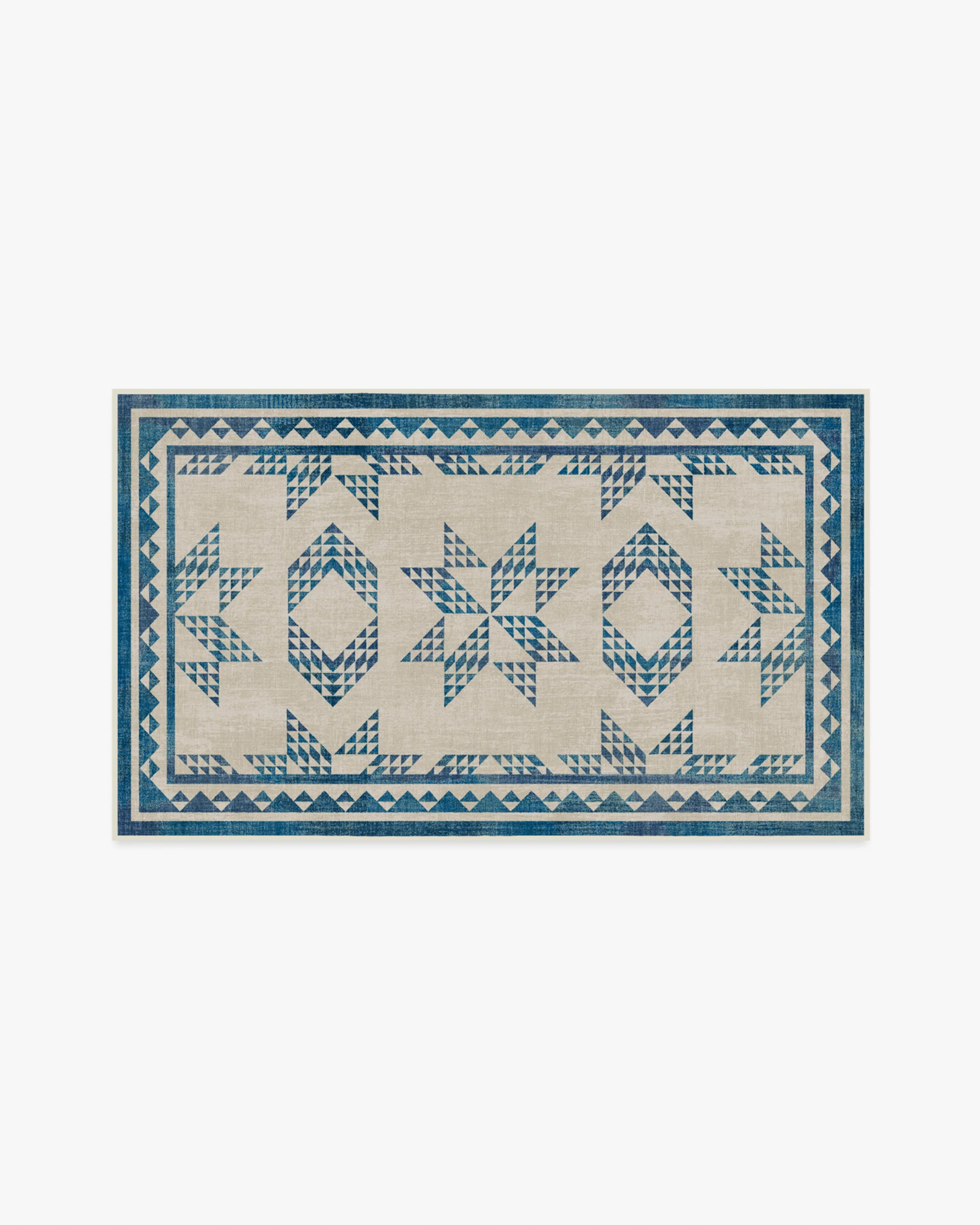 Louisa Cream & Blue Rug - Image 8