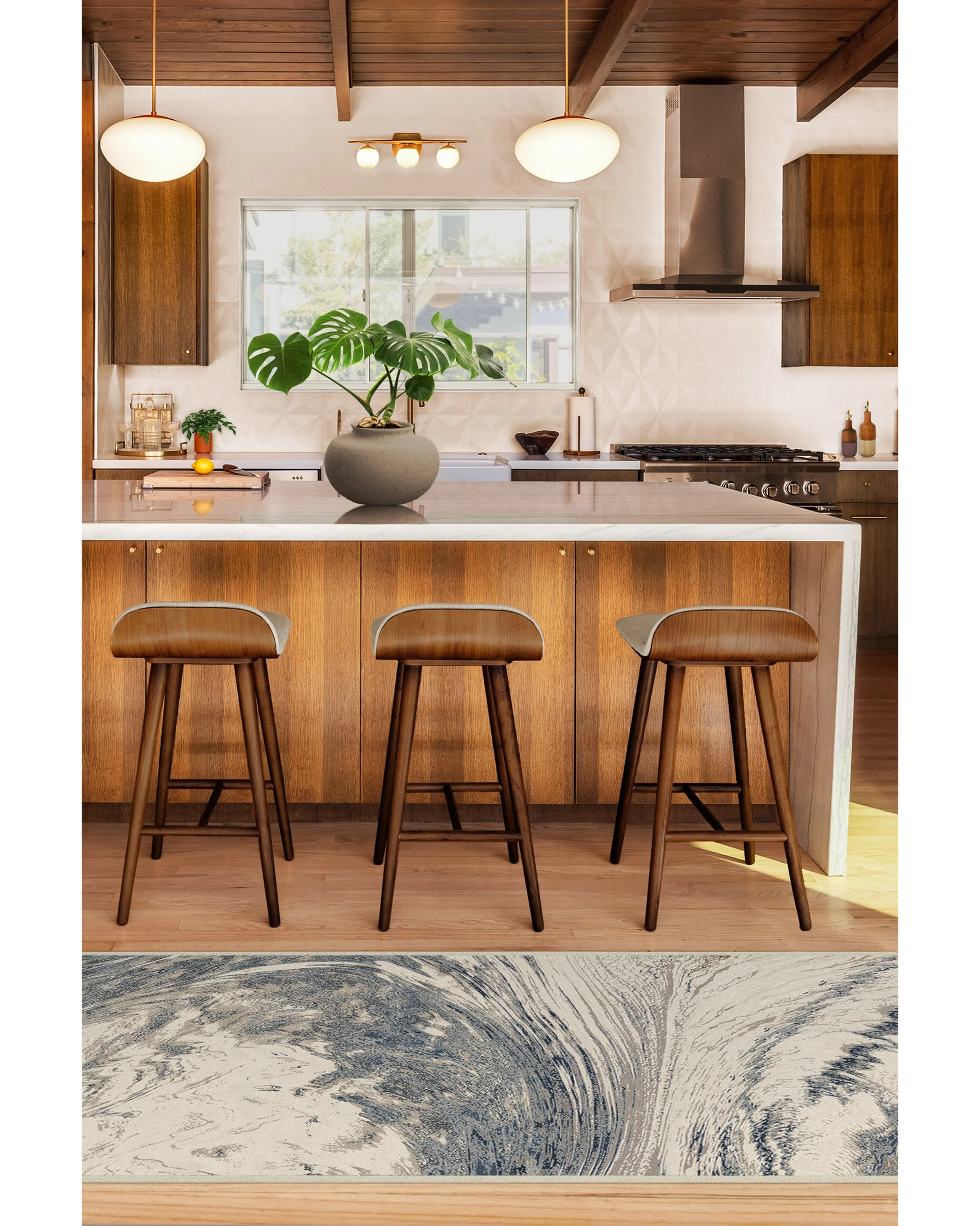 Malaspina Dusk Blue Flatwoven Rug - Image 4