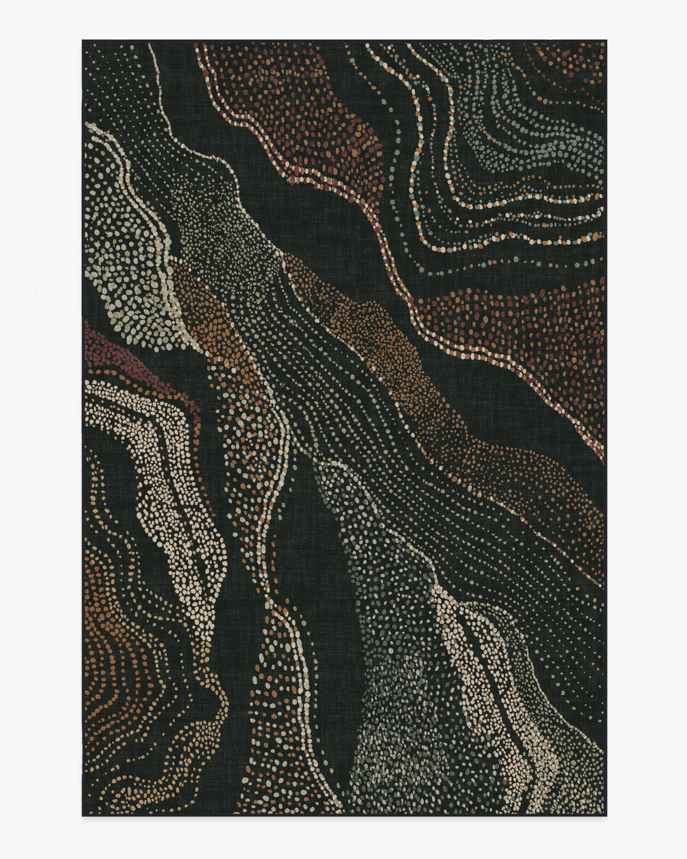 Adorned Black Multicolor Rug by Malene Barnett - Image 7