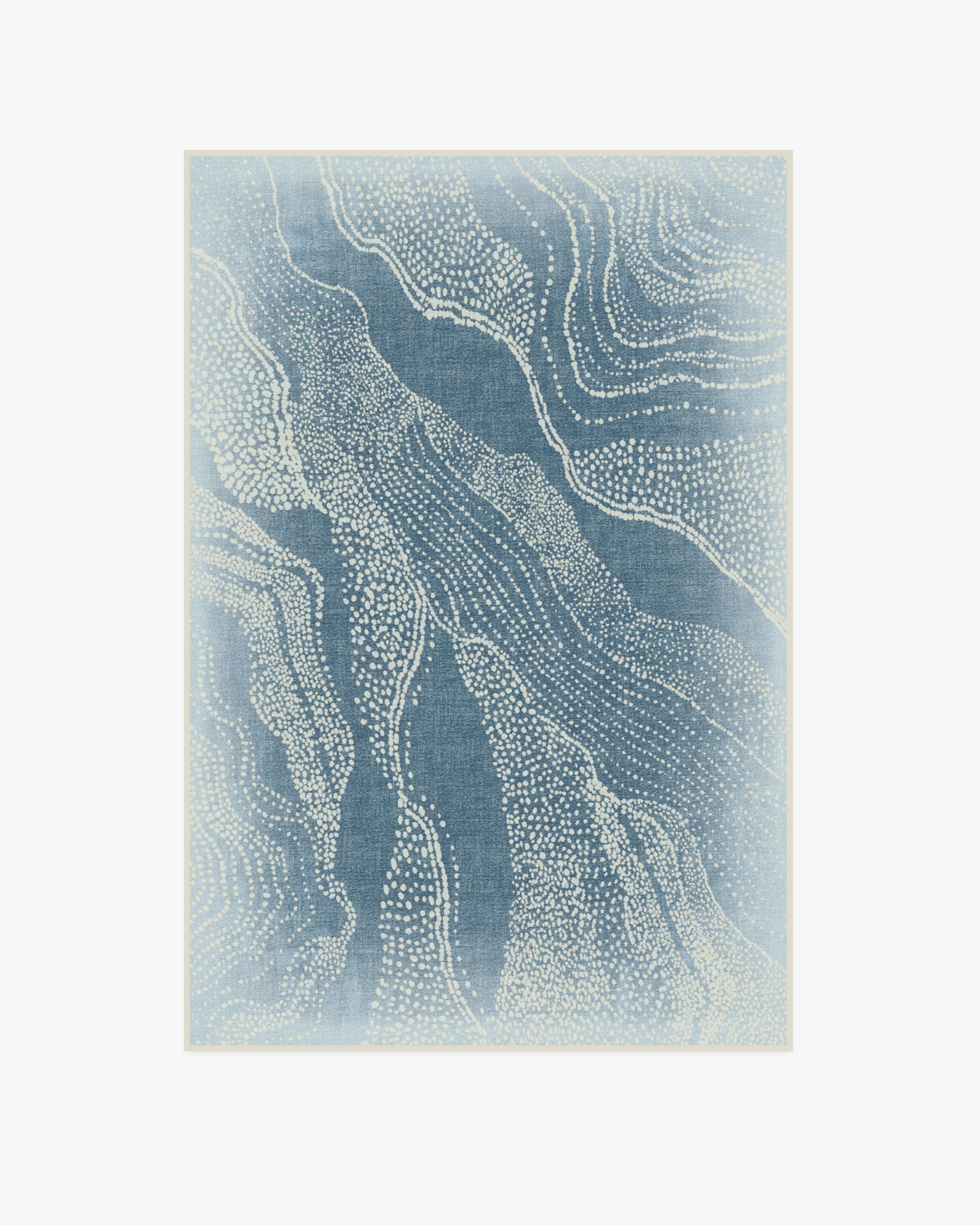 Adorned Soft Blue Flatwoven Rug by Malene Barnett - Image 13