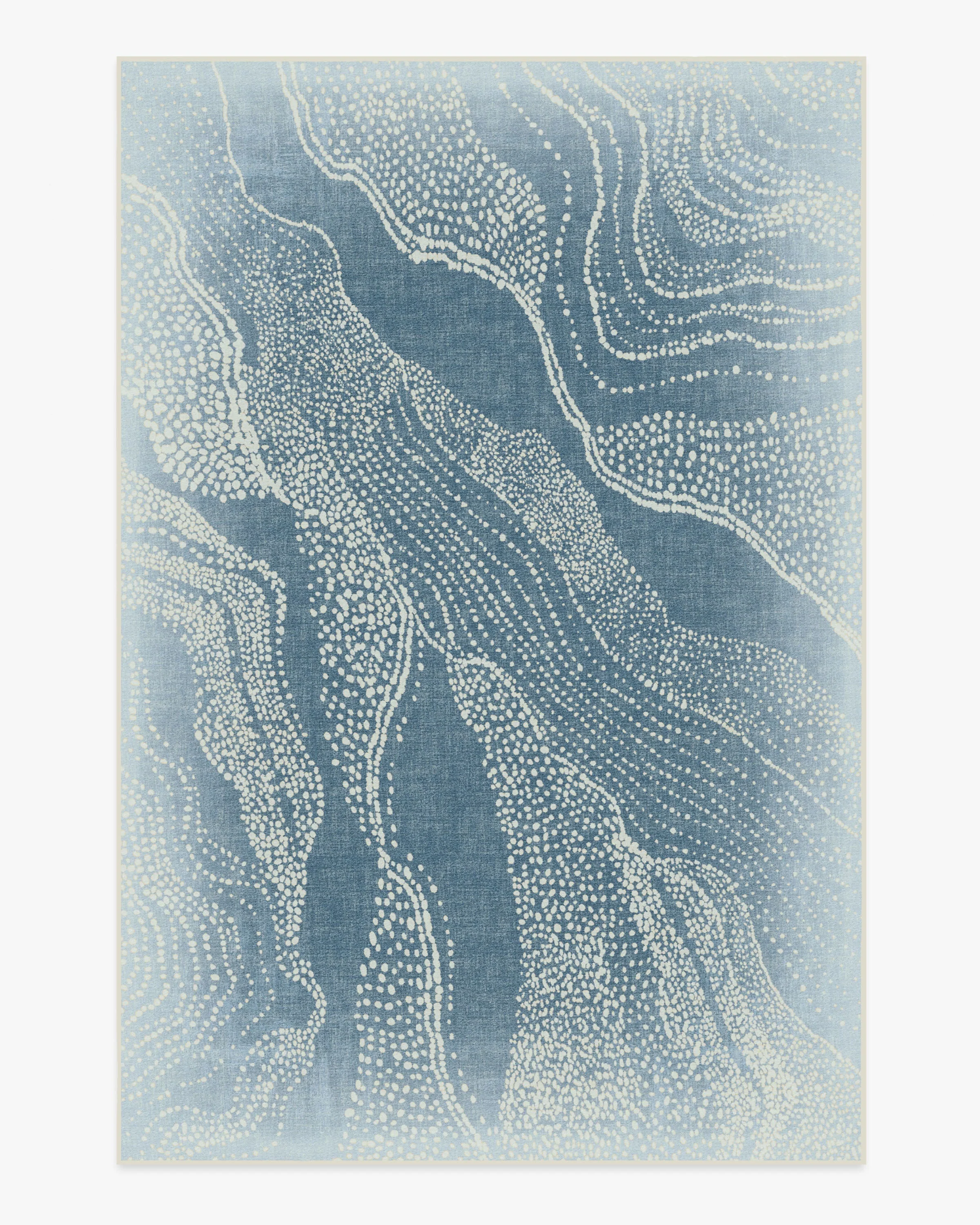 Adorned Soft Blue Flatwoven Rug by Malene Barnett - Image 14