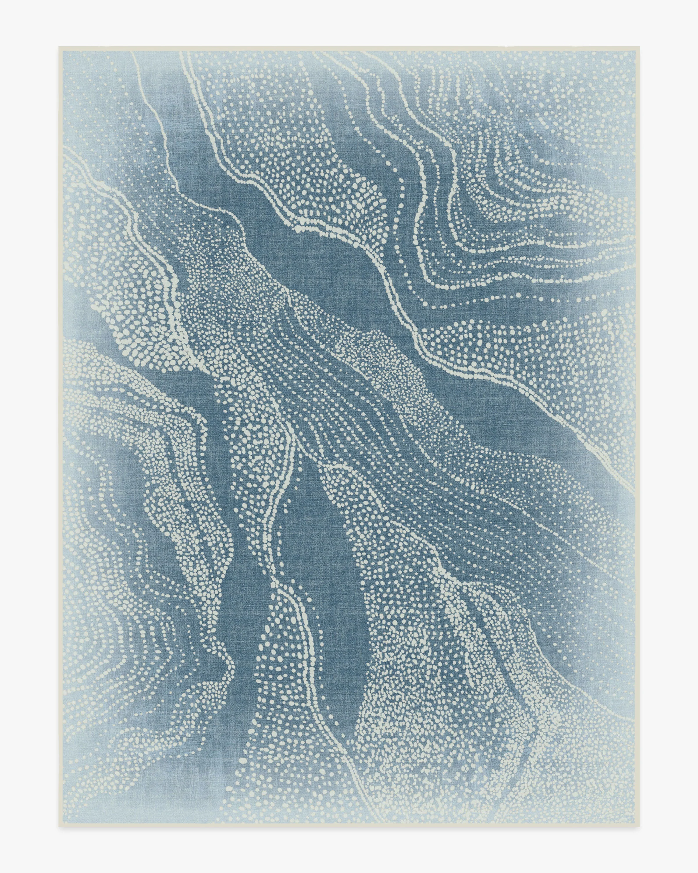 Adorned Soft Blue Flatwoven Rug by Malene Barnett - Image 16