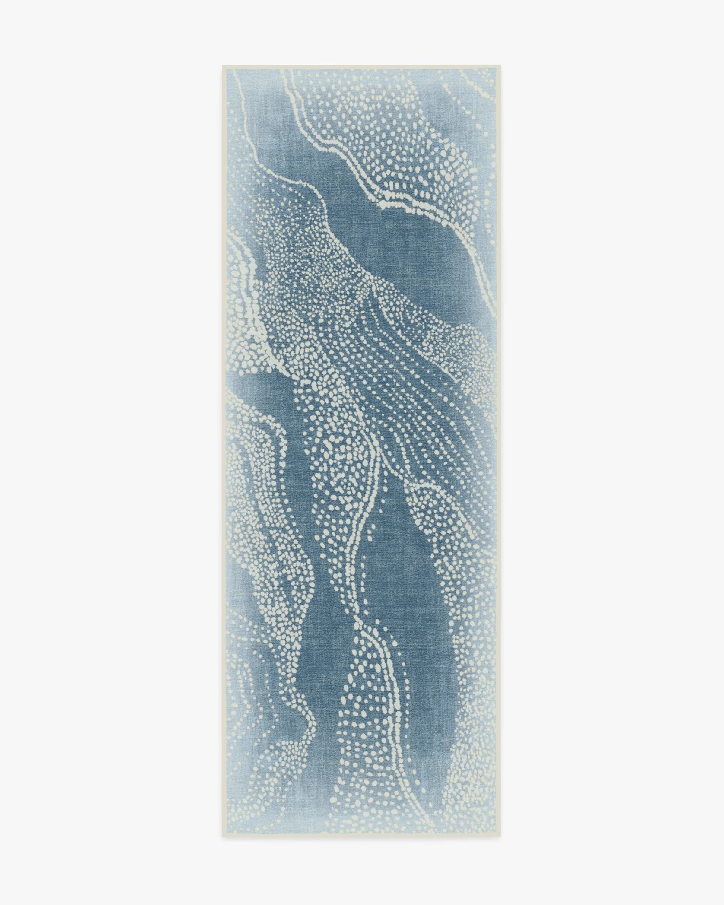 Adorned Soft Blue Flatwoven Rug by Malene Barnett - Image 9