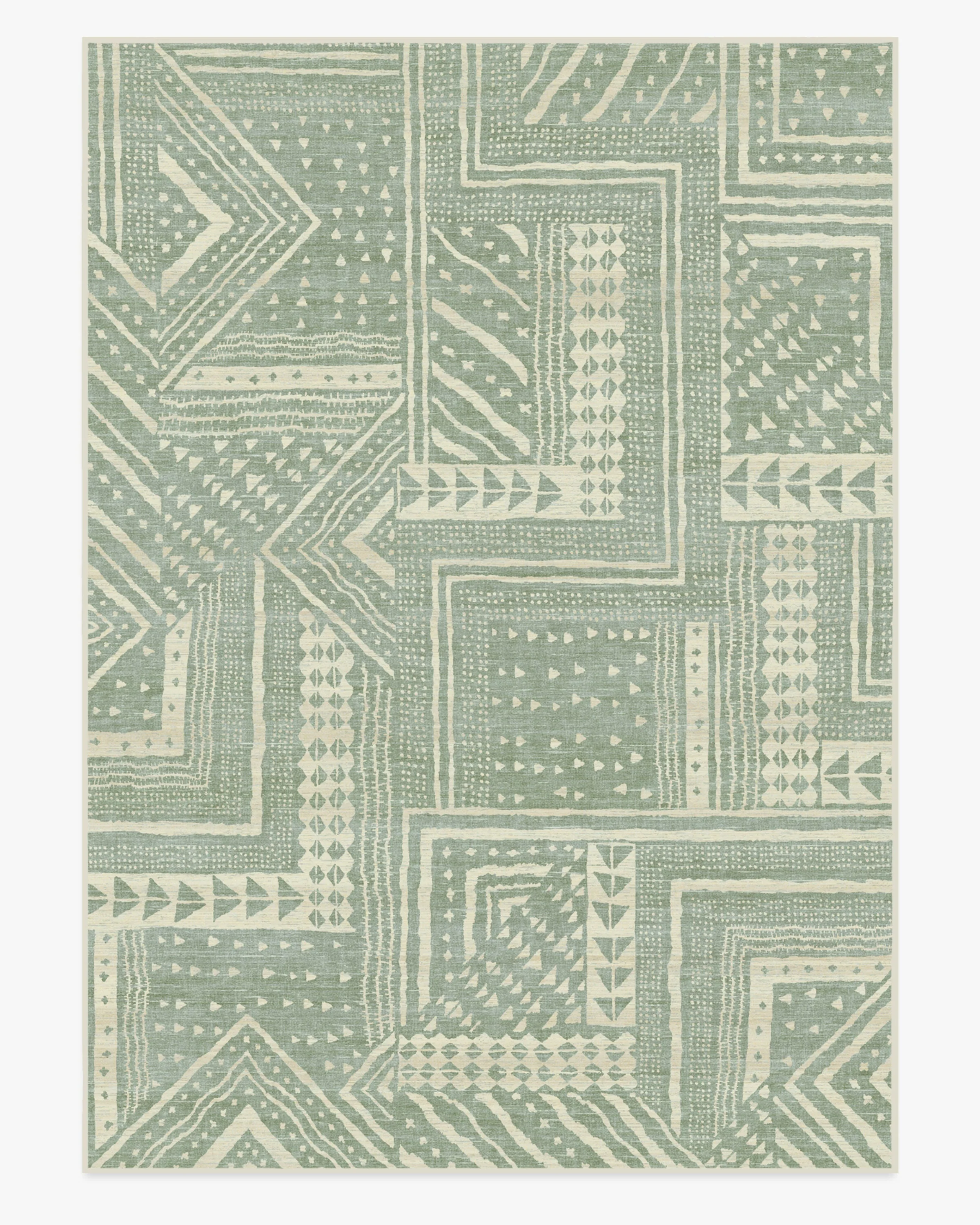 Bogolan Sage Rug by Malene Barnett - Image 13