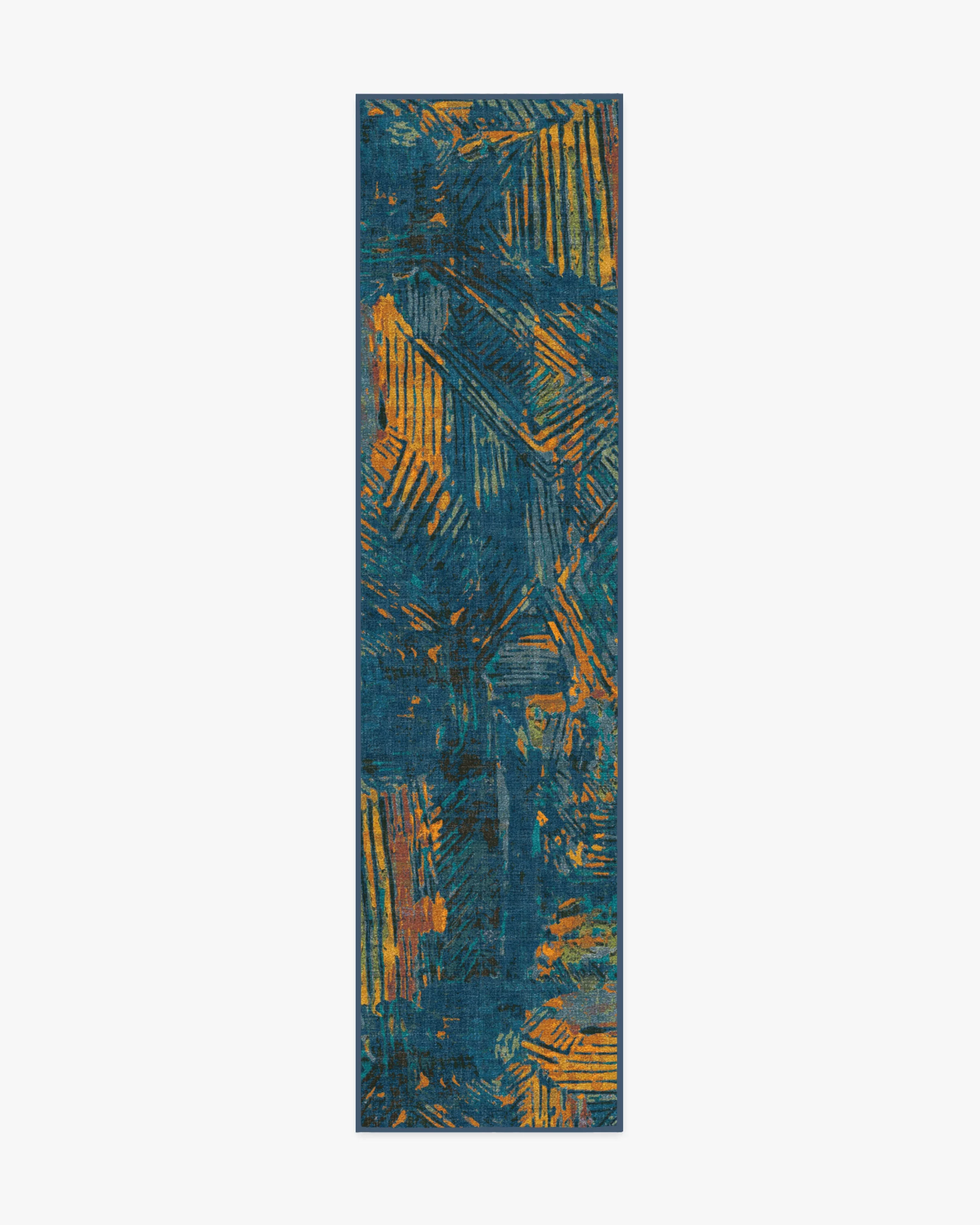 Sgraffito Royal Blue Flatwoven Rug by Malene Barnett - Image 10