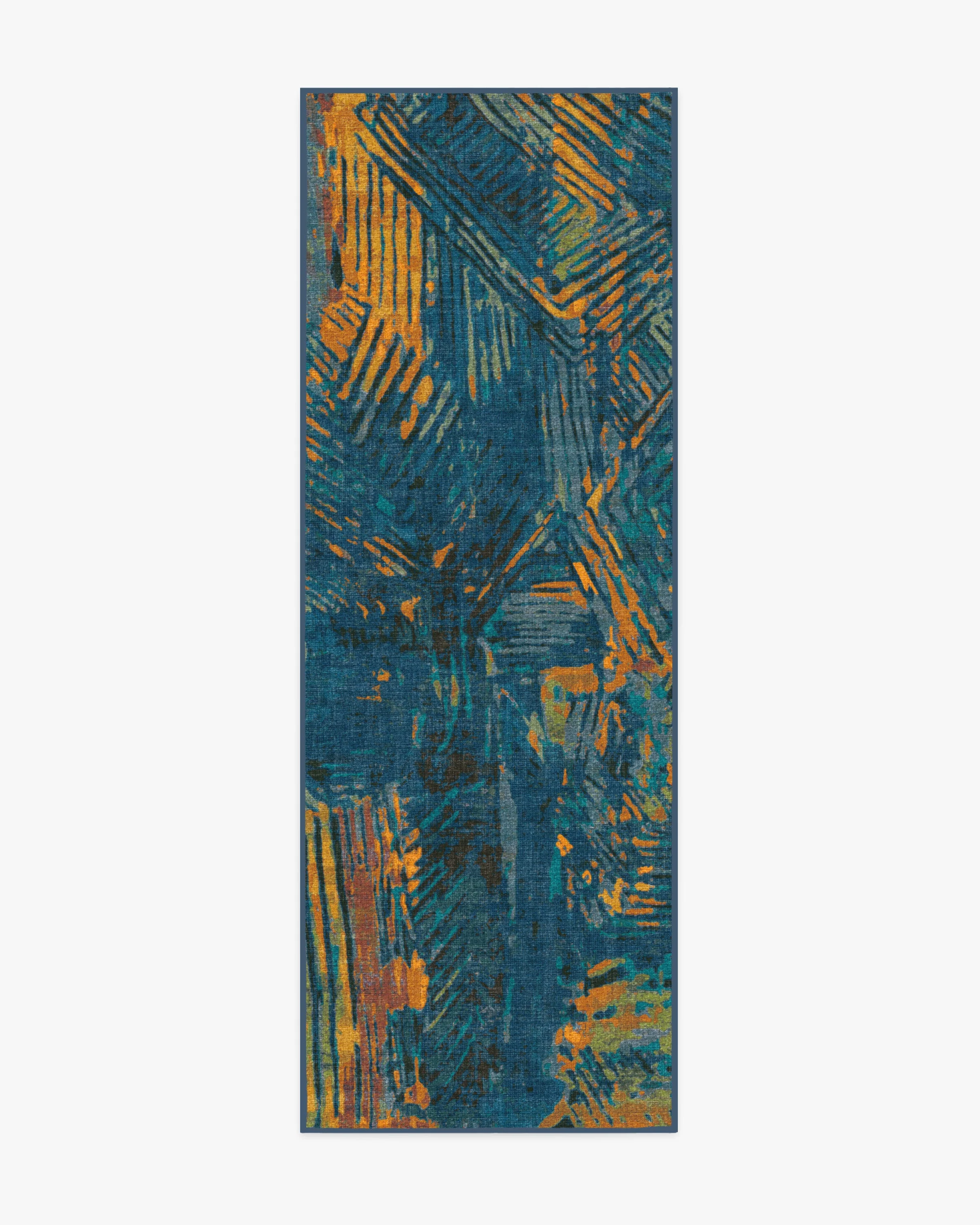 Sgraffito Royal Blue Flatwoven Rug by Malene Barnett - Image 9