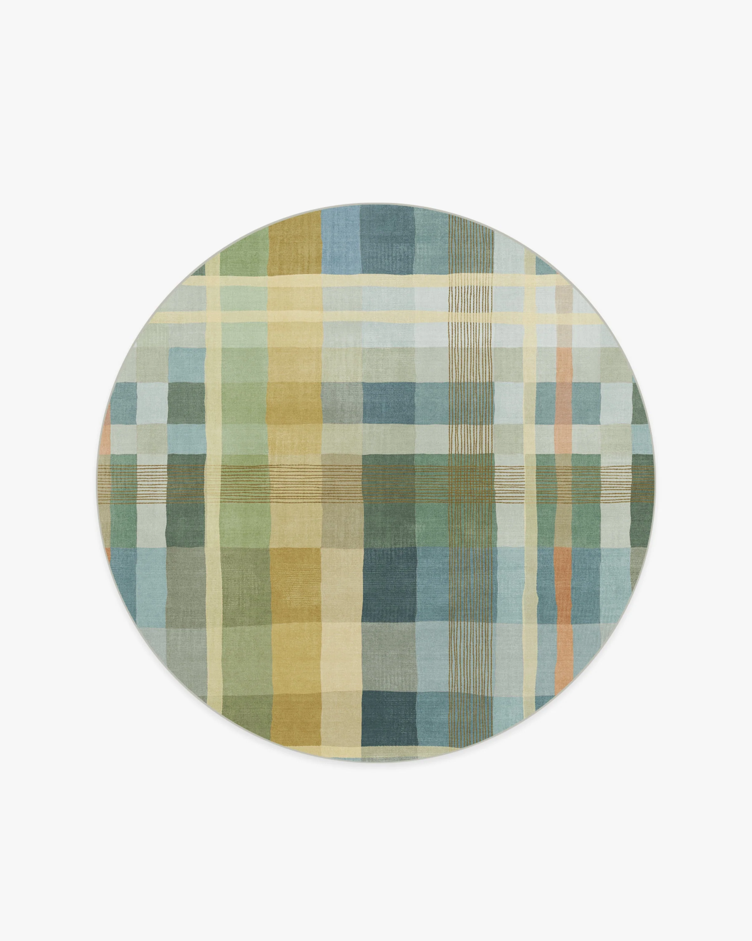 Margot Plaid Blue Flatwoven Rug - Image 6