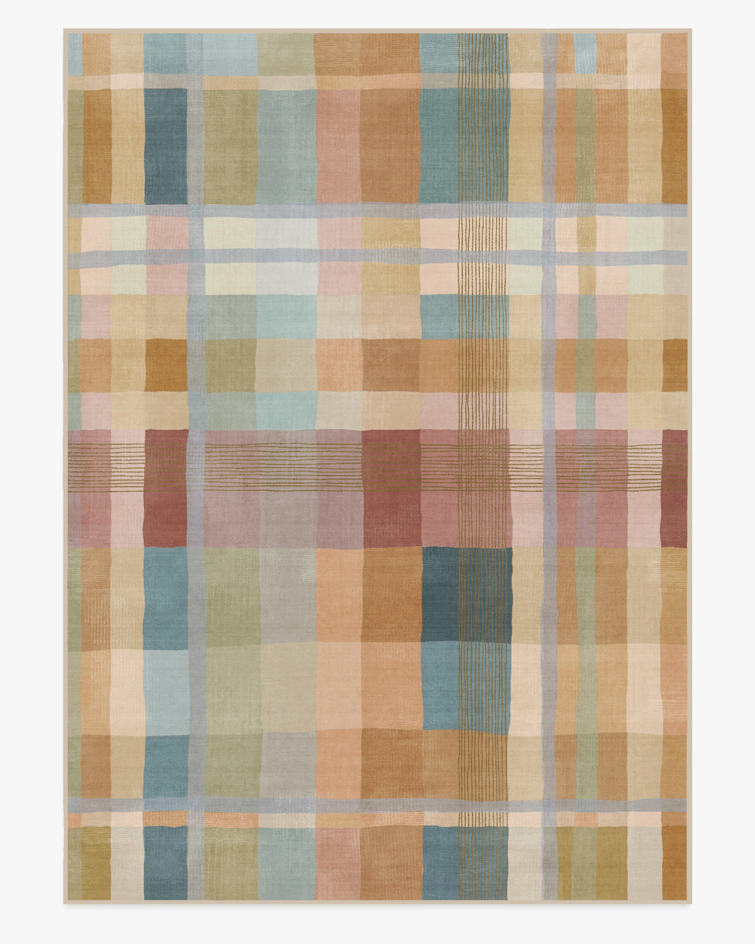 Margot Plaid Ochre Multicolor Flatwoven Rug - Image 5