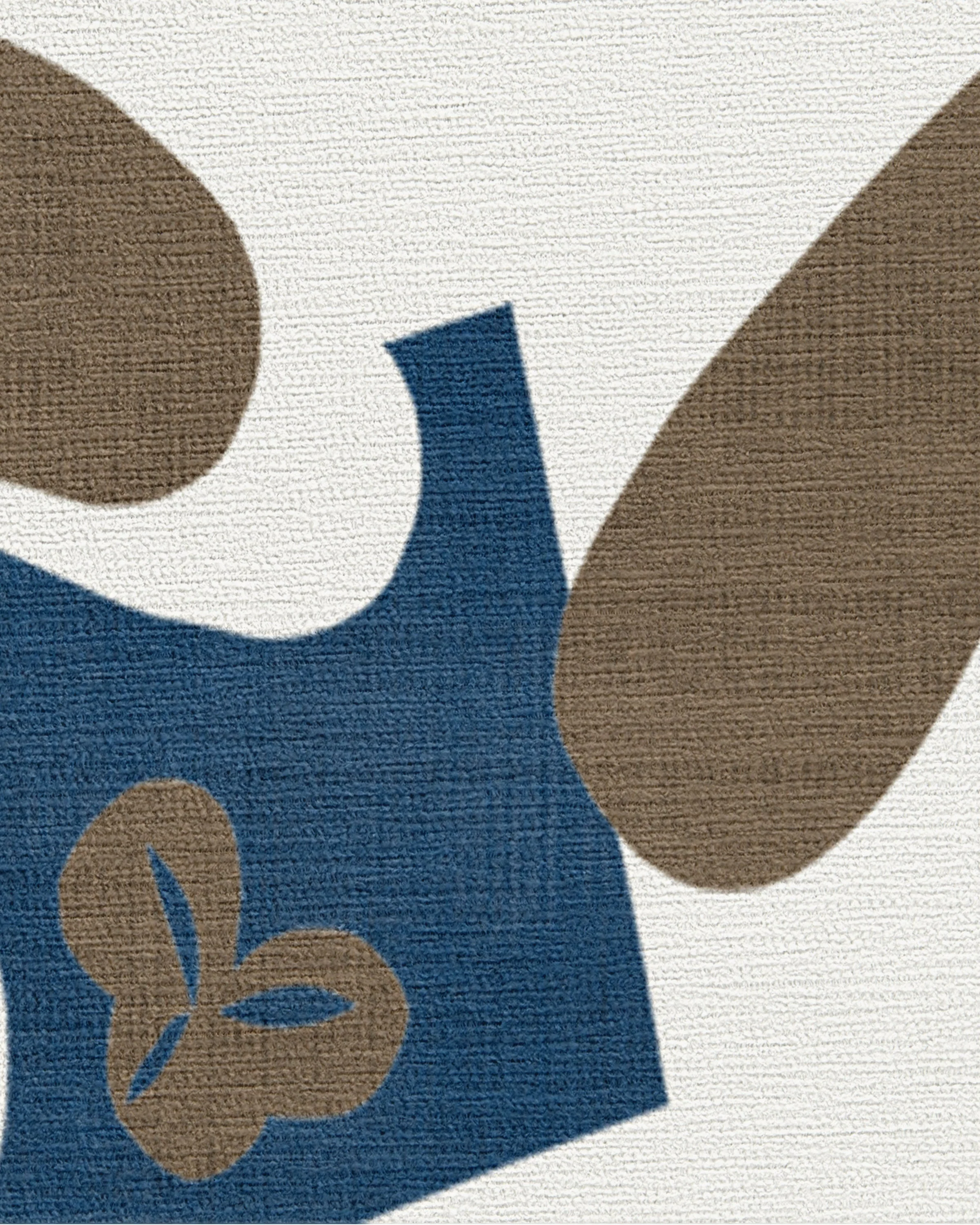 Kolmikko Blue & Tan Flatwoven Rug by Marimekko - Image 12