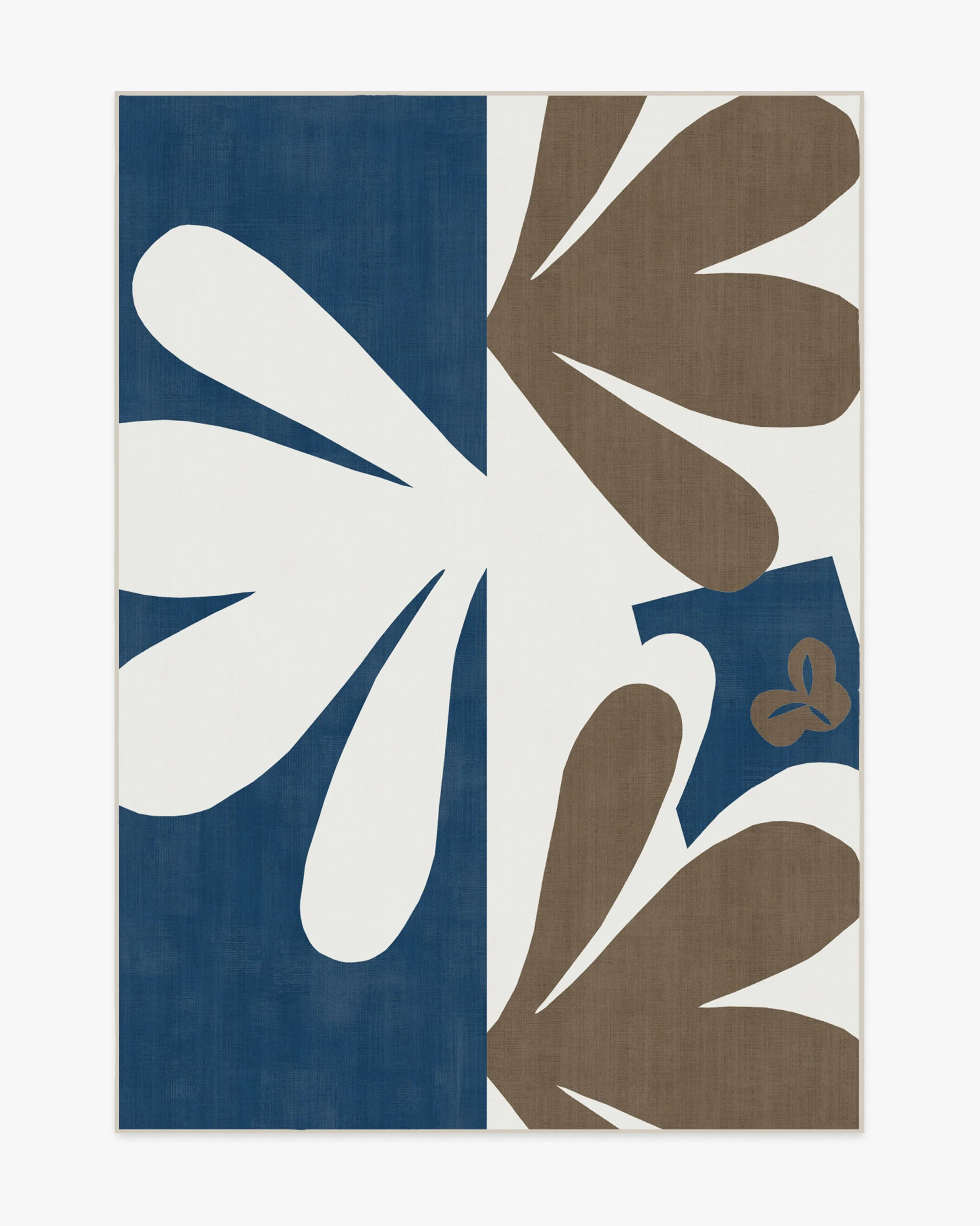 Kolmikko Blue & Tan Flatwoven Rug by Marimekko - Image 5