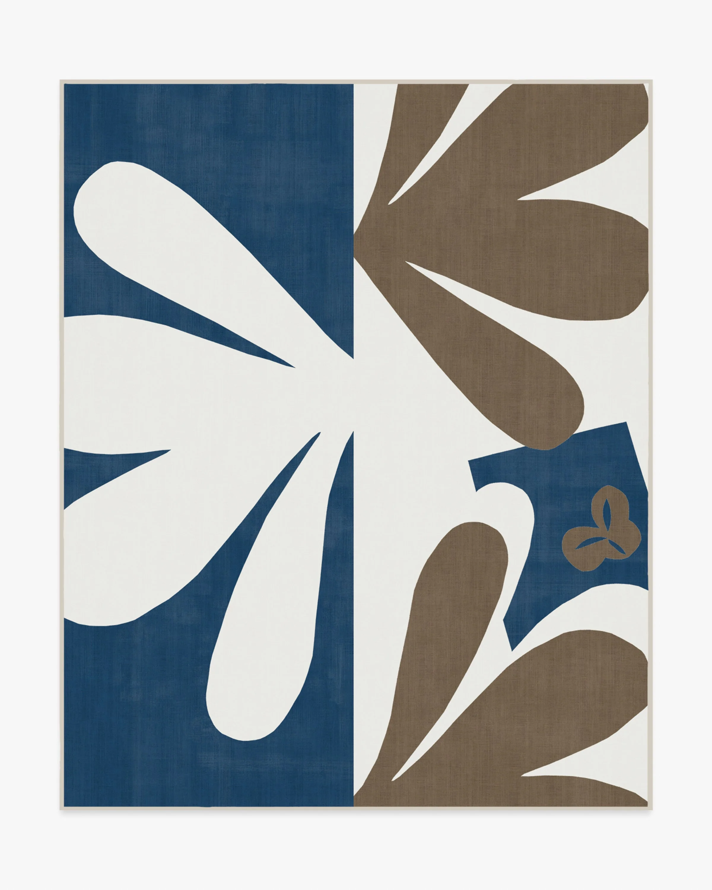 Kolmikko Blue & Tan Flatwoven Rug by Marimekko - Image 6