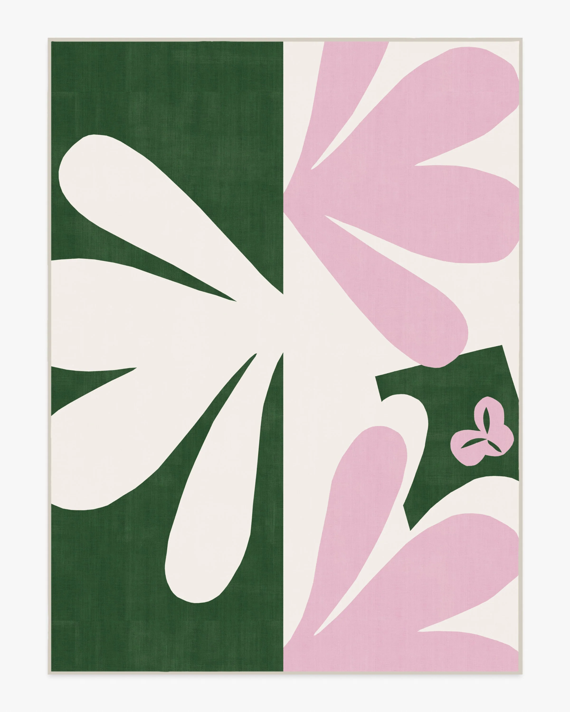 Kolmikko Green & Pink Flatwoven Rug by Marimekko - Image 7