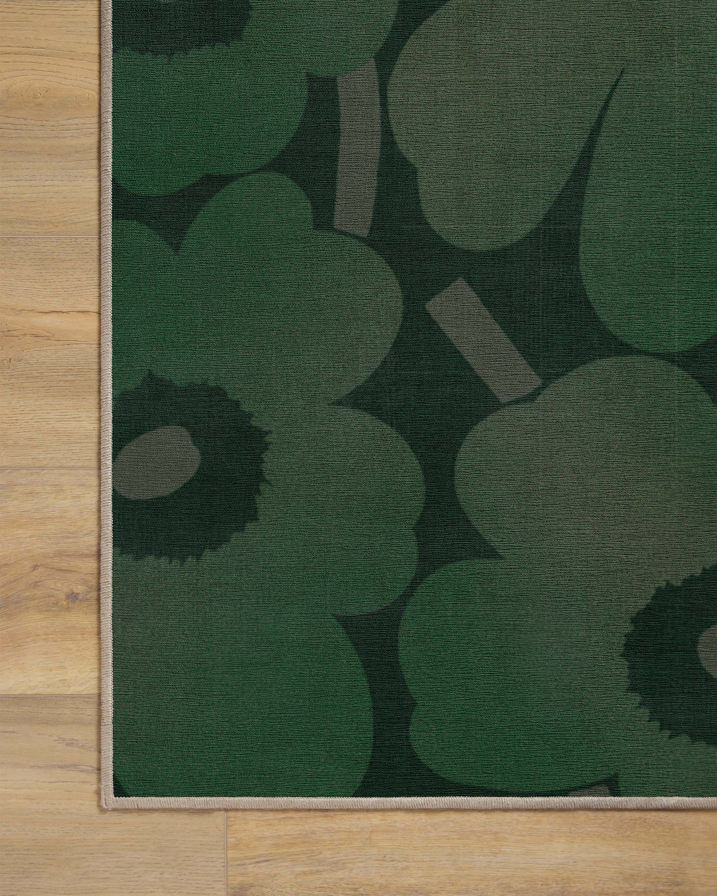 Unikko Green Flatwoven Rug by Marimekko - Image 11