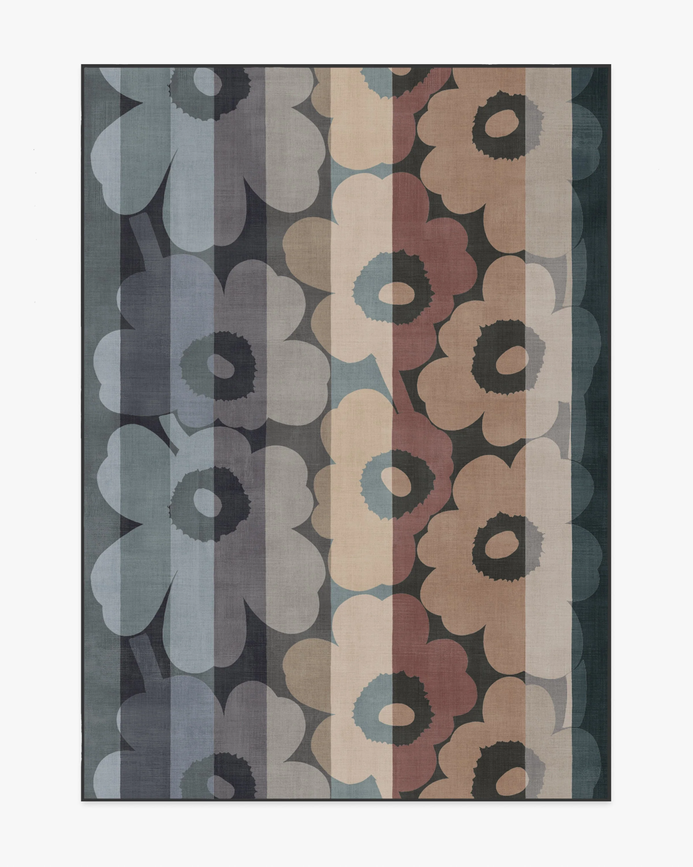 Unikko Ralli Charcoal Multicolor Flatwoven Rug by Marimekko - Image 5