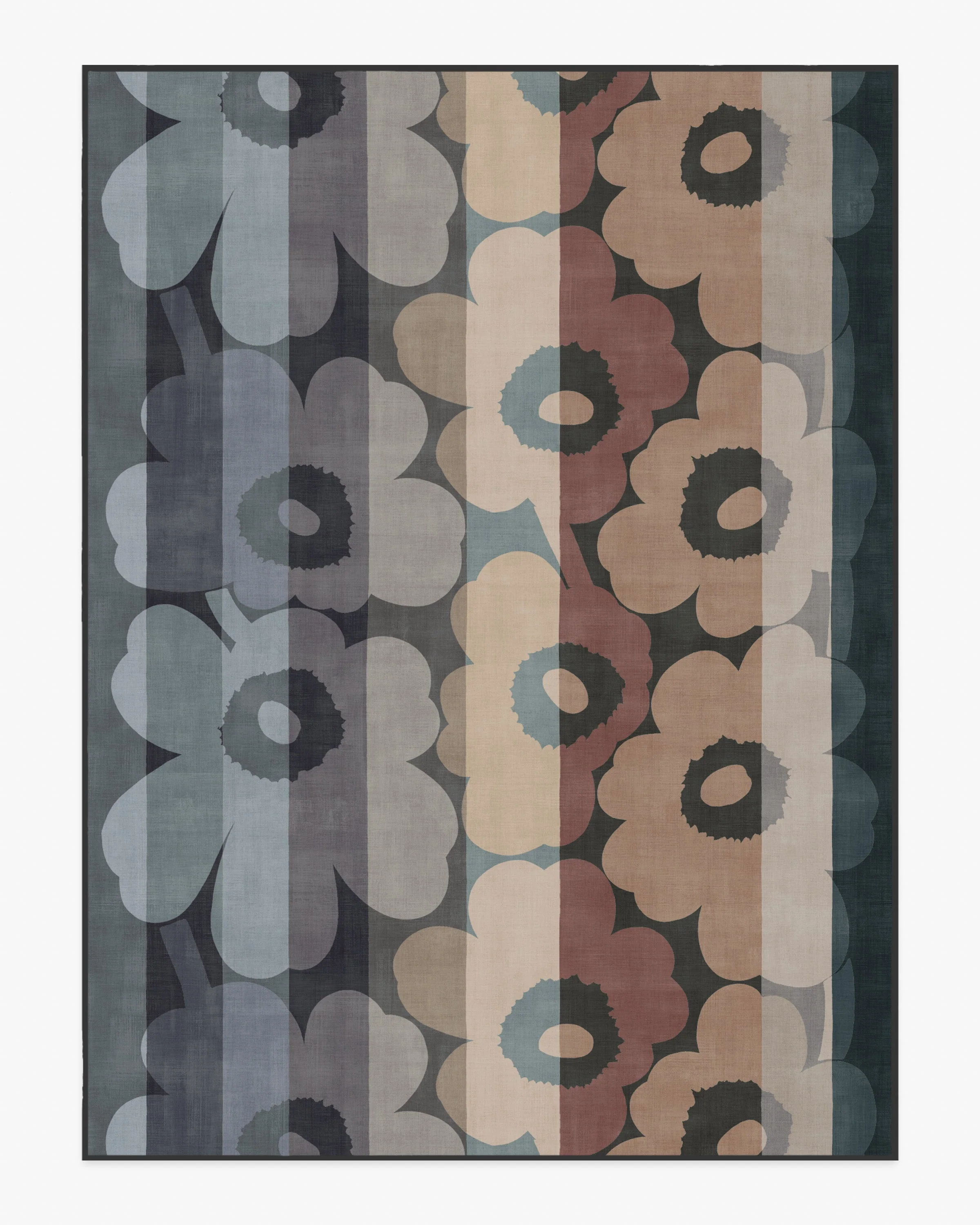 Unikko Ralli Charcoal Multicolor Flatwoven Rug by Marimekko - Image 7