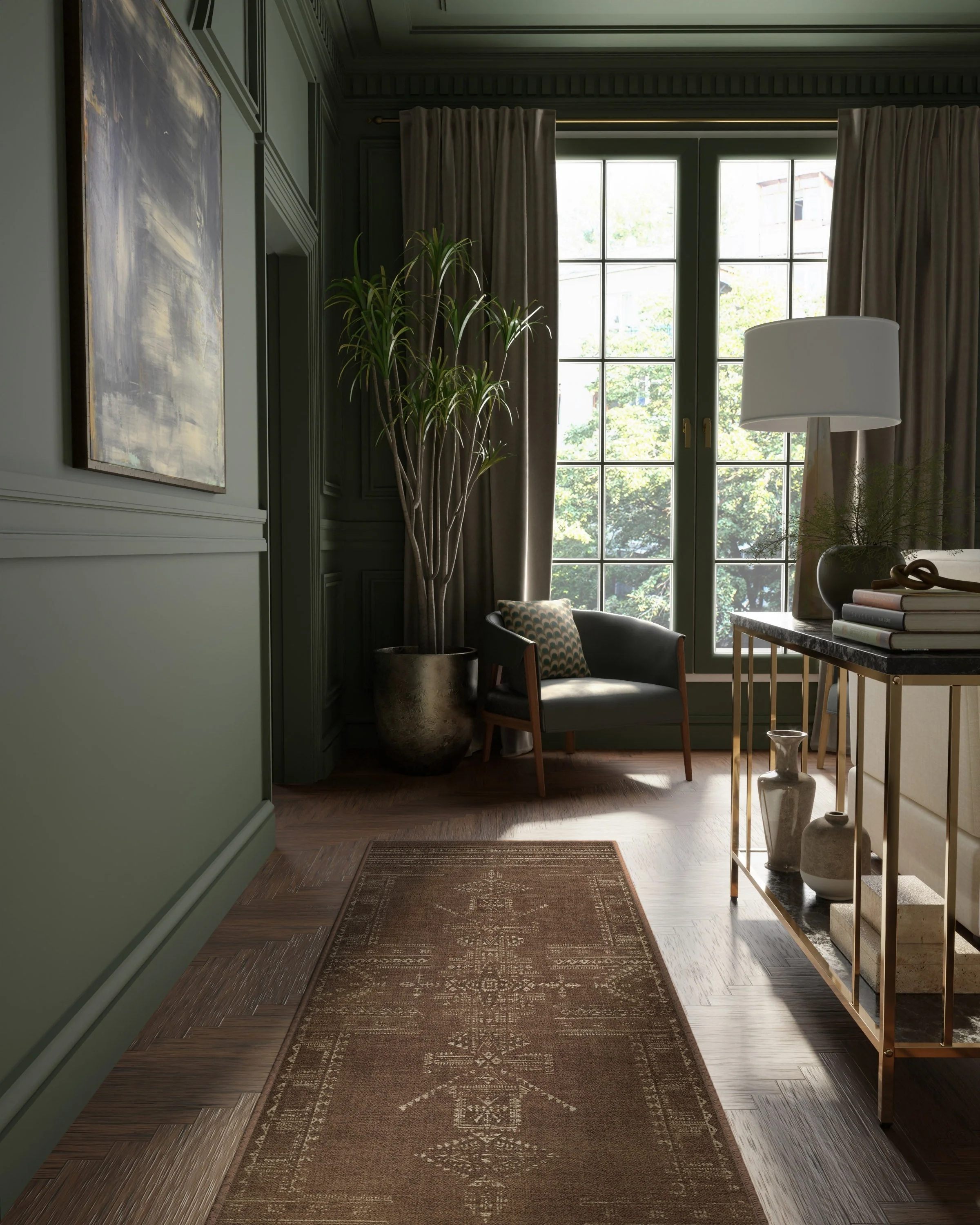 Amira Brown Flatwoven Rug by Martyn Lawrence Bullard - Image 4