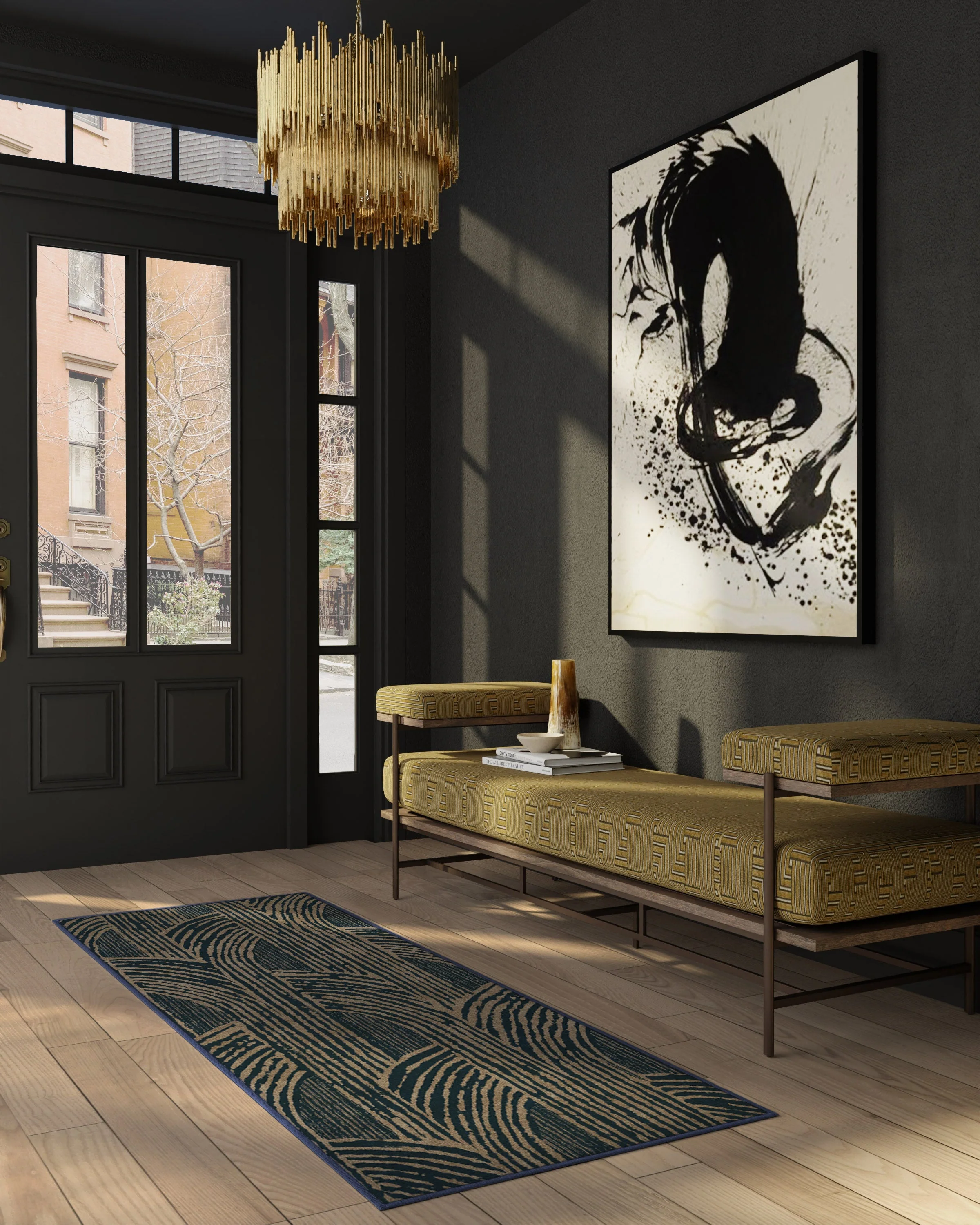 Beni Blue Flatwoven Rug by Martyn Lawrence Bullard - Image 4