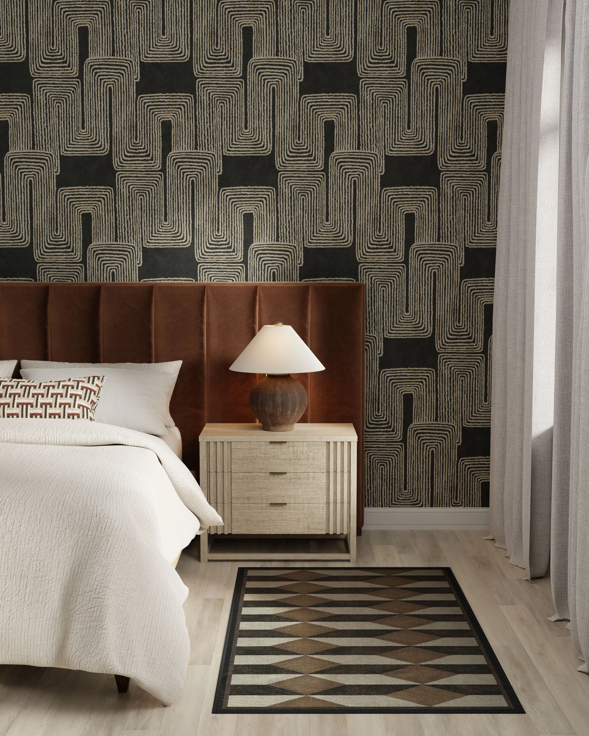 Oak Black & Camel Flatwoven Rug by Martyn Lawrence Bullard - Image 6