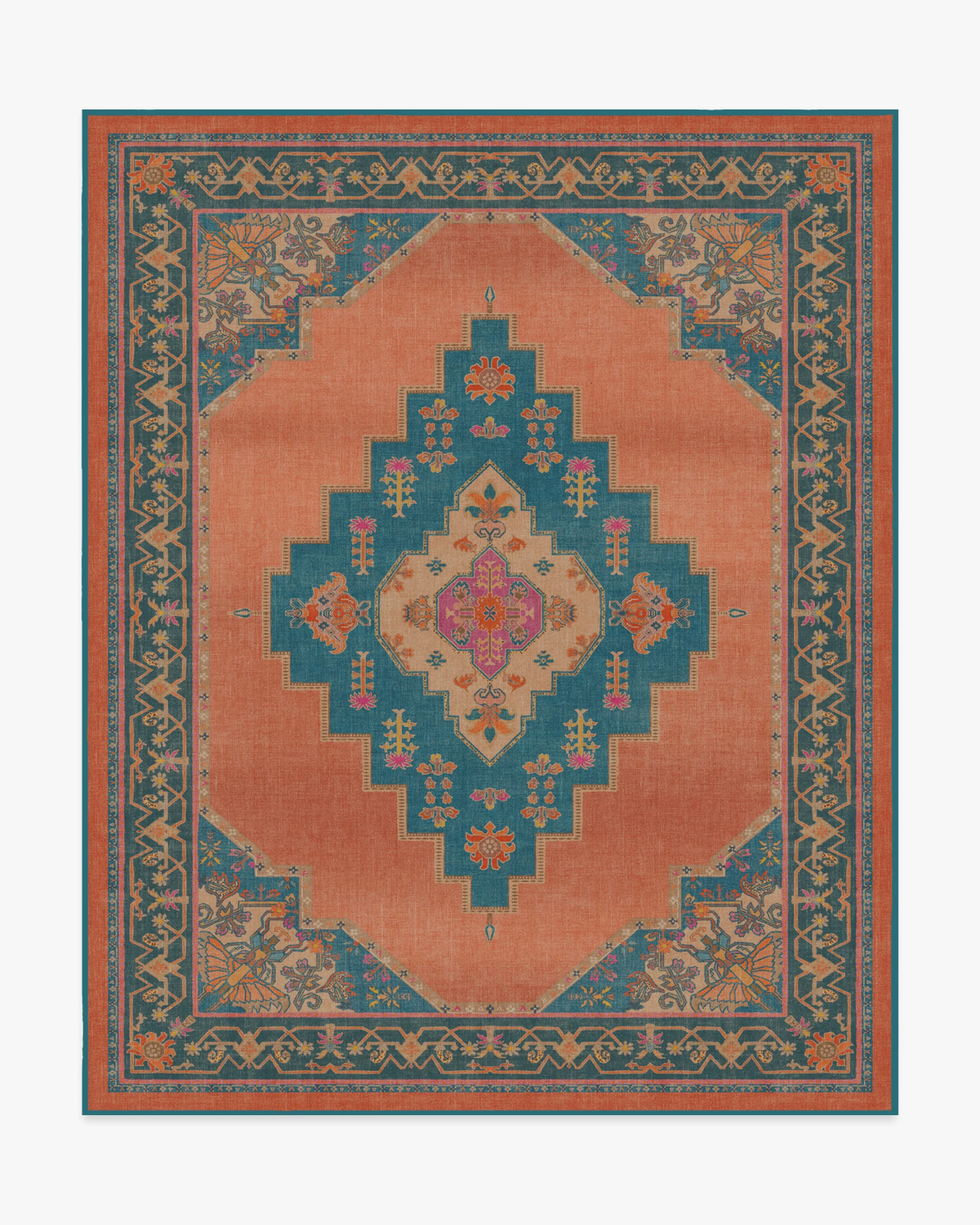 Sunset Bazaar Tropic Coral Flatwoven Rug by Matthew Williamson - Image 16