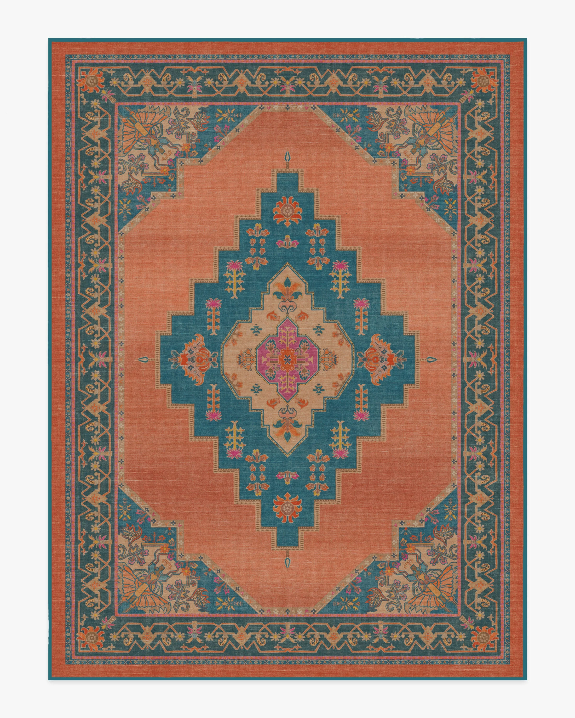 Sunset Bazaar Tropic Coral Flatwoven Rug by Matthew Williamson - Image 17