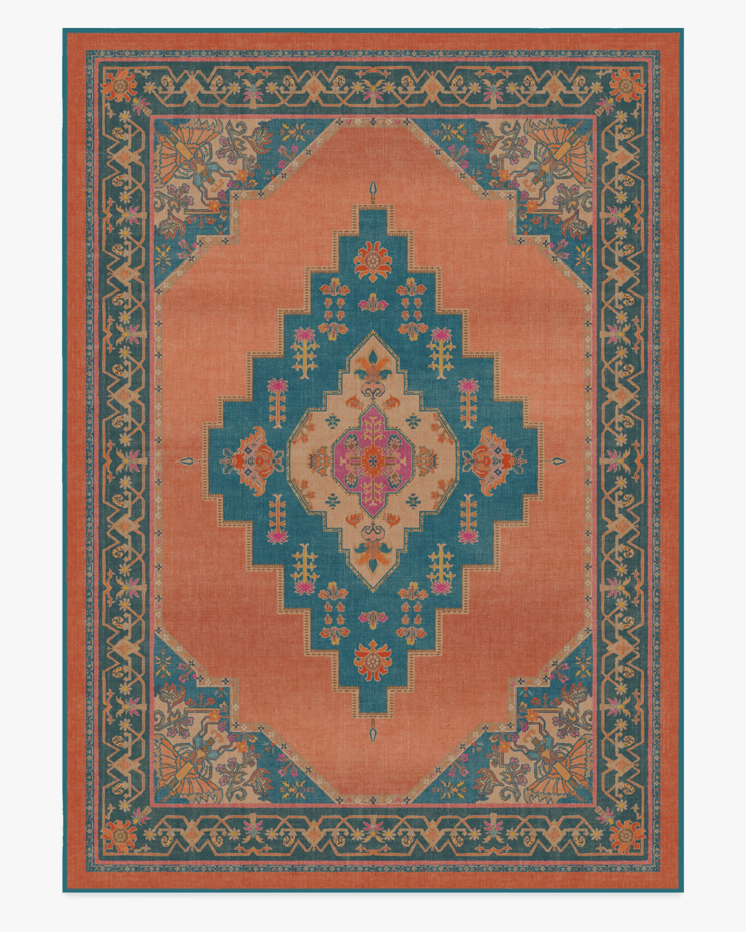 Sunset Bazaar Tropic Coral Flatwoven Rug by Matthew Williamson - Image 18