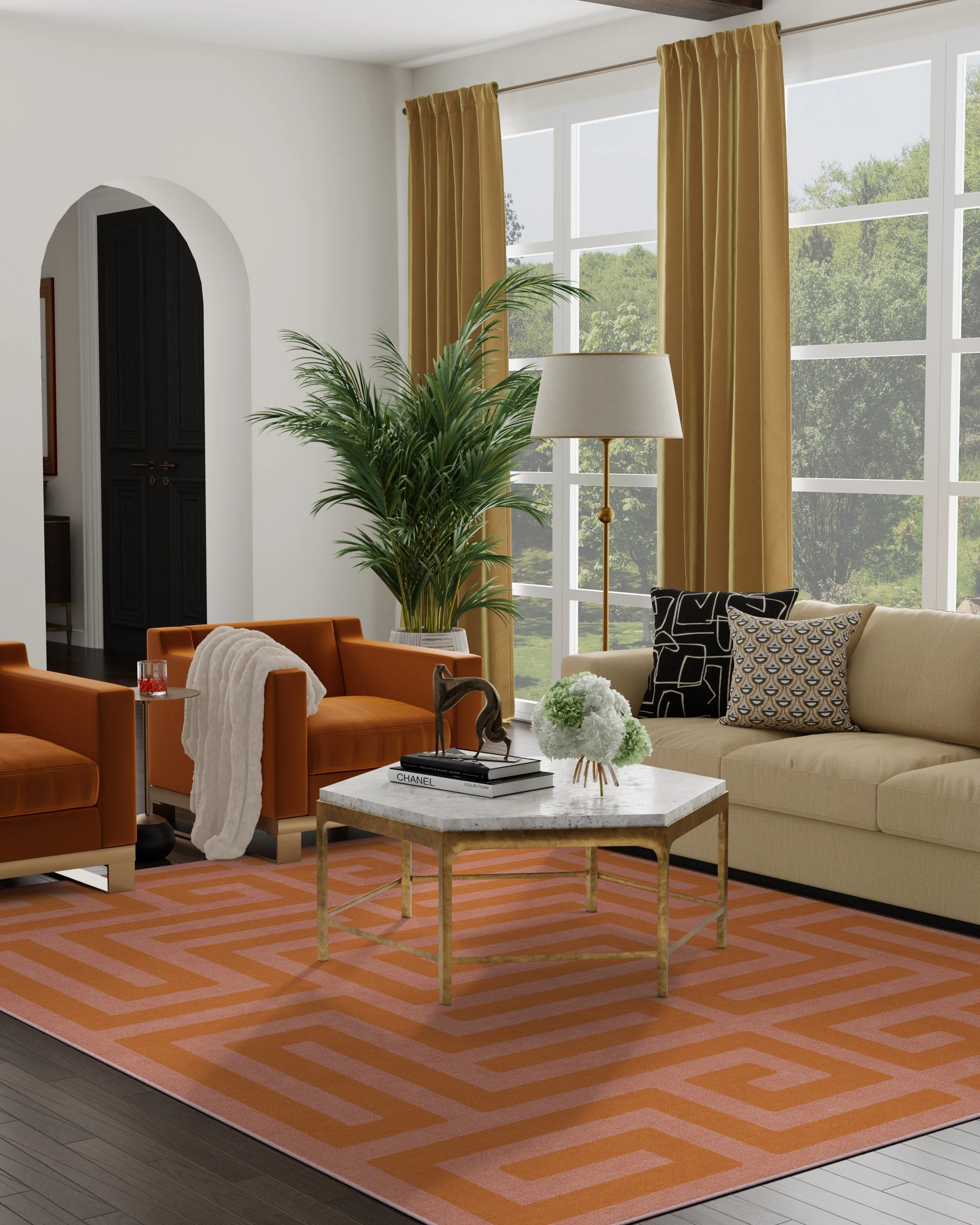Maze Pink & Orange Rug - Image 15