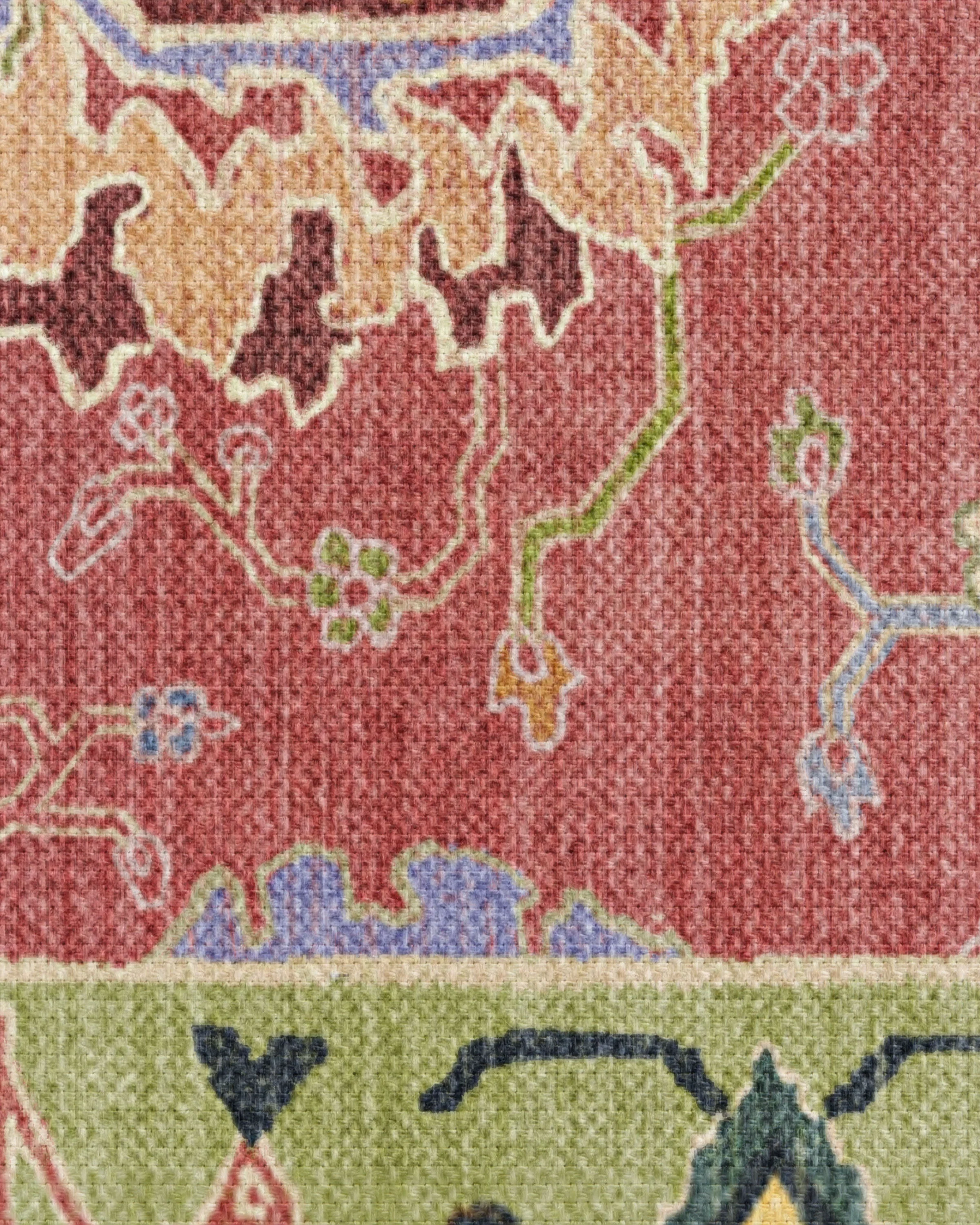Mehr Rose & Soft Green Outdoor Rug - Image 2