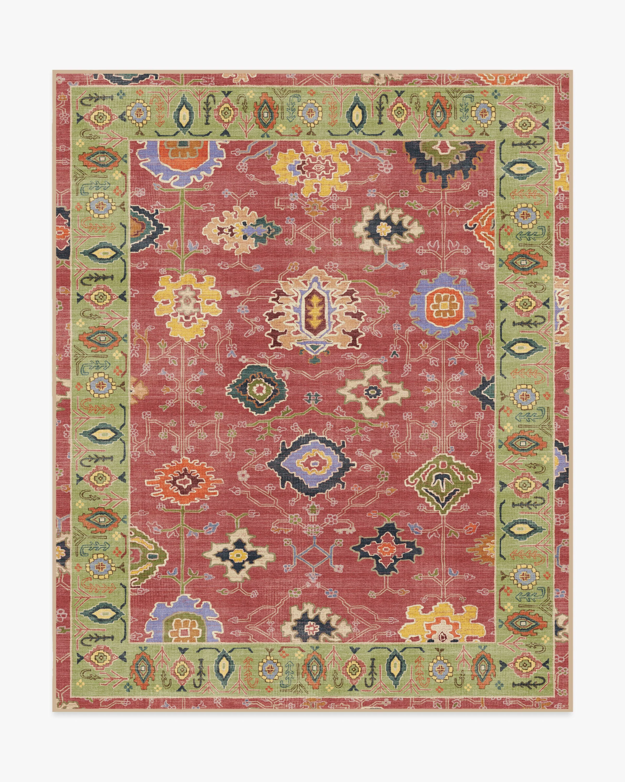 Mehr Rose & Soft Green Outdoor Rug - Image 7