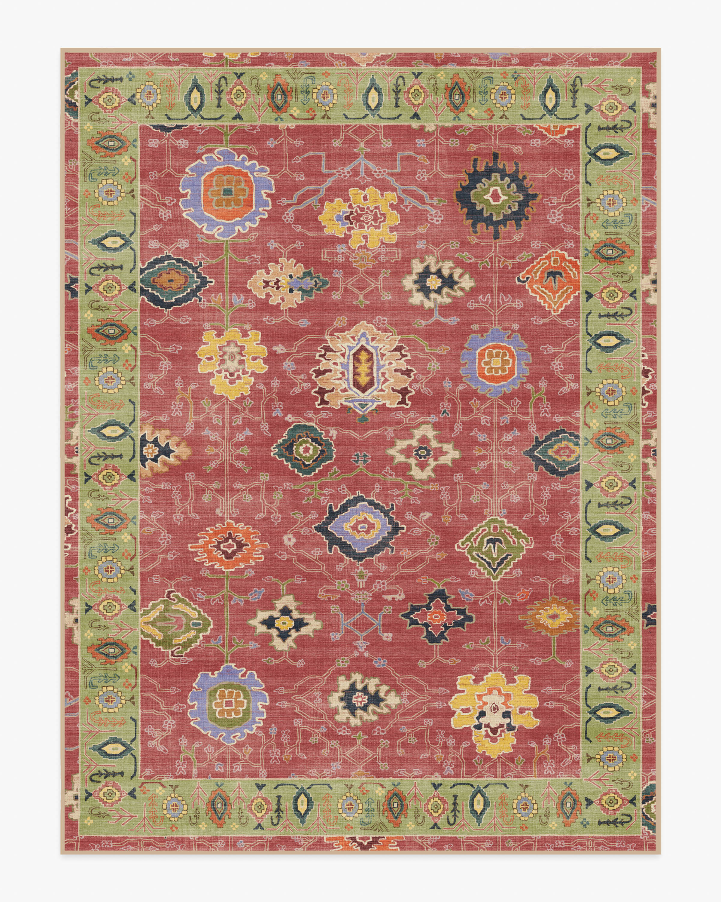 Mehr Rose & Soft Green Outdoor Rug - Image 8
