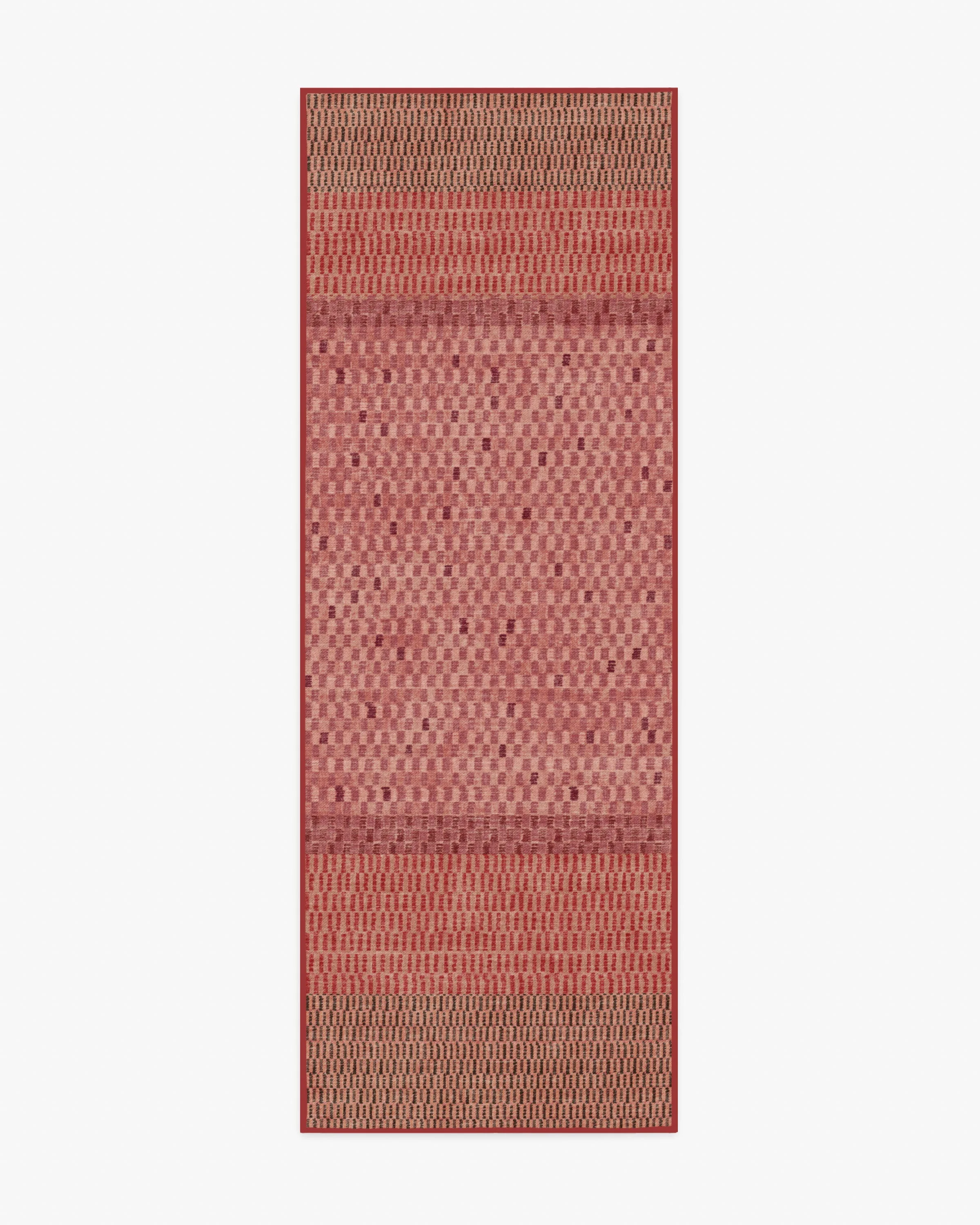 Mesa Check Red Flatwoven Rug