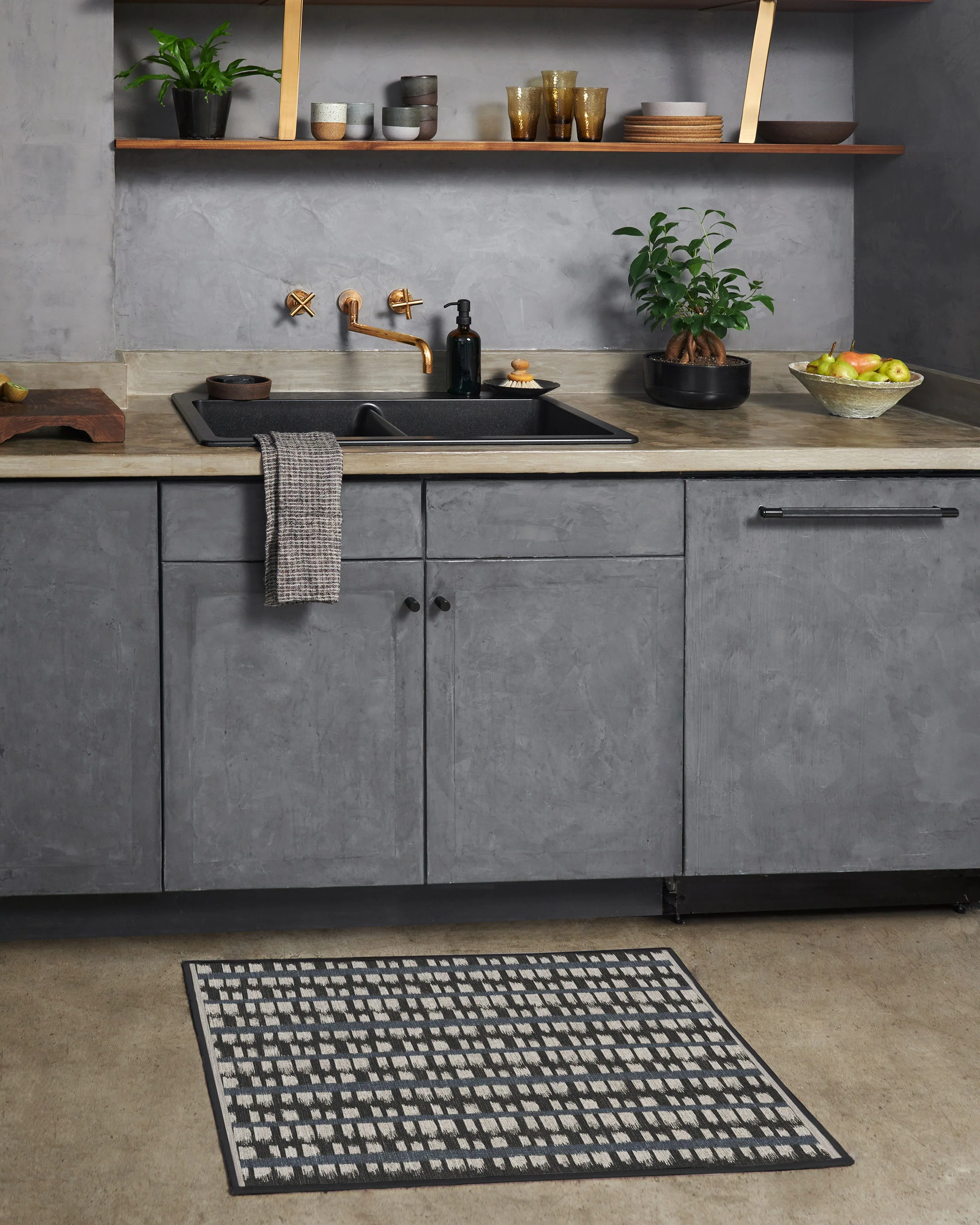 Berlin Charcoal & Sand Flatwoven Rug by Michael Michalsky - Image 5