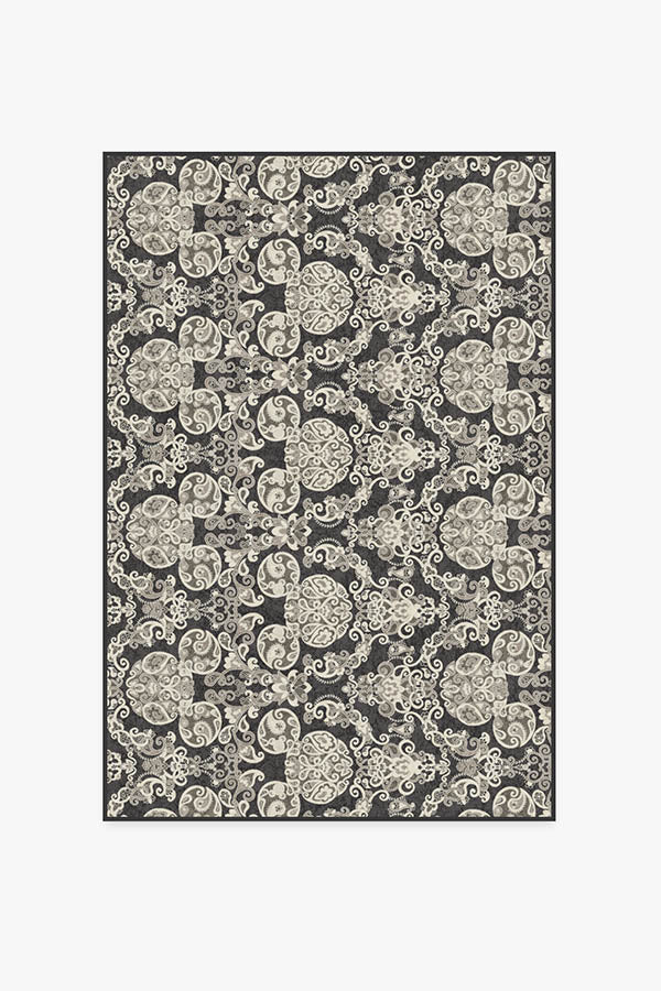 Mickey Damask Charcoal Rug - Image 5