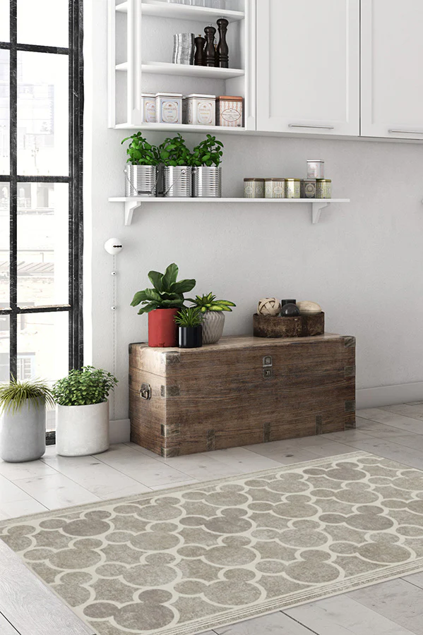 Mickey Trellis Ash Grey Flatwoven Rug - Image 6