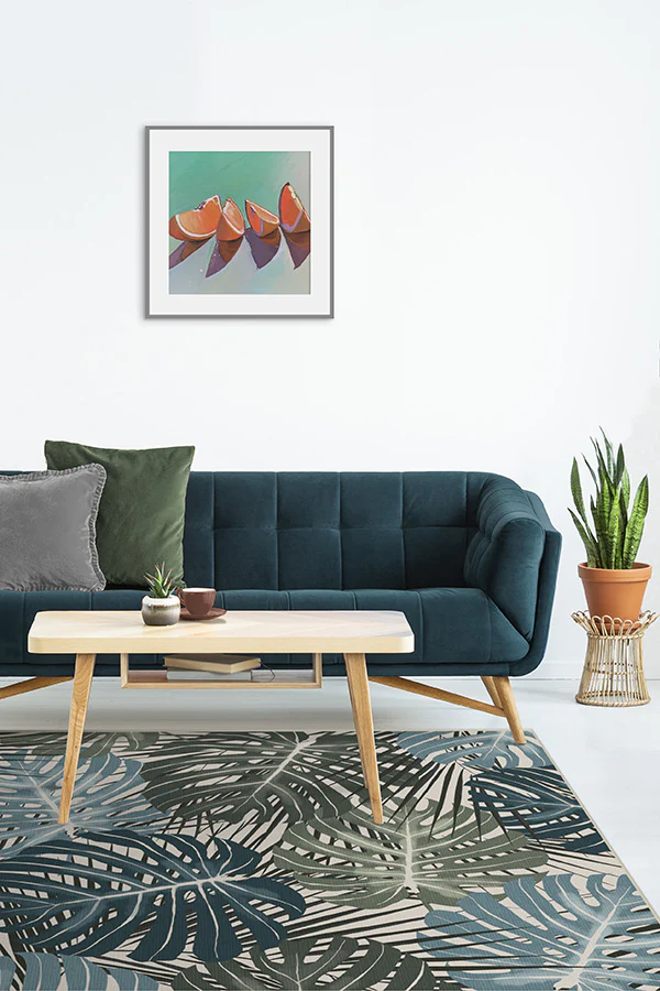 Monstera Jade Flatwoven Rug - Image 3