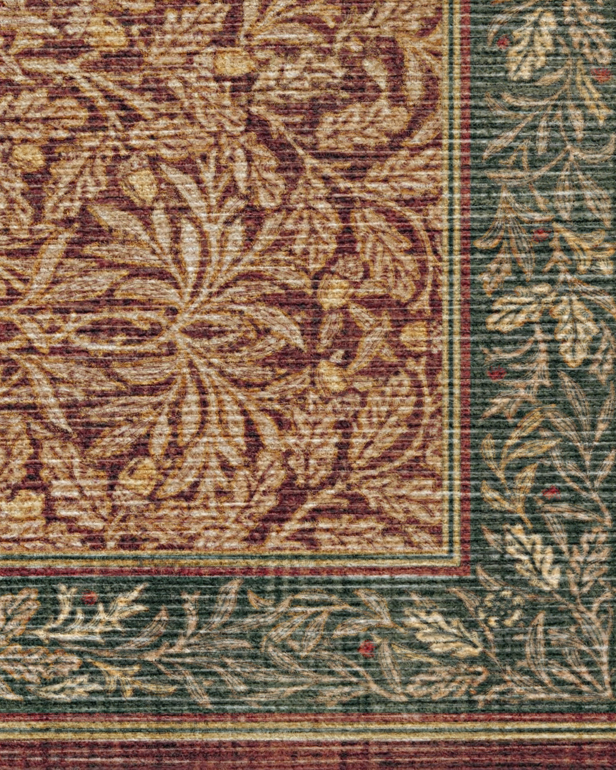 Acorn Amber Red Flatwoven Rug by Morris & Co. - Image 2
