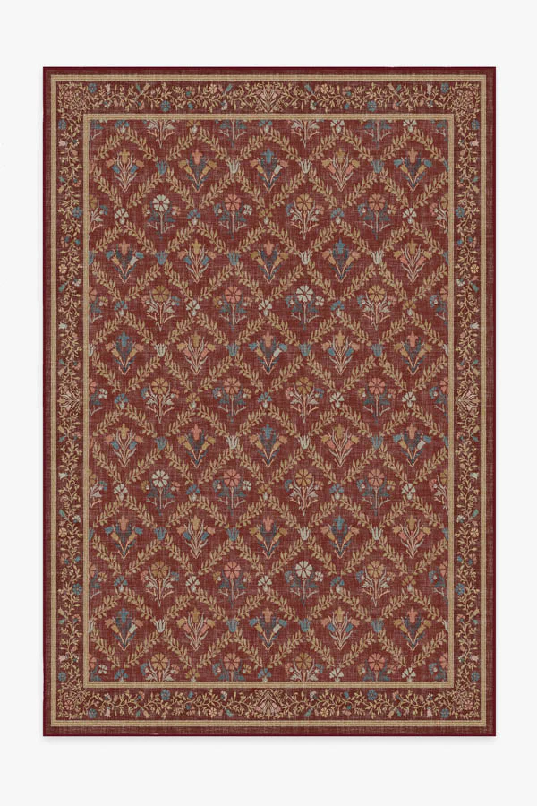 Bellflowers Amber Red Rug by Morris & Co. - Image 6