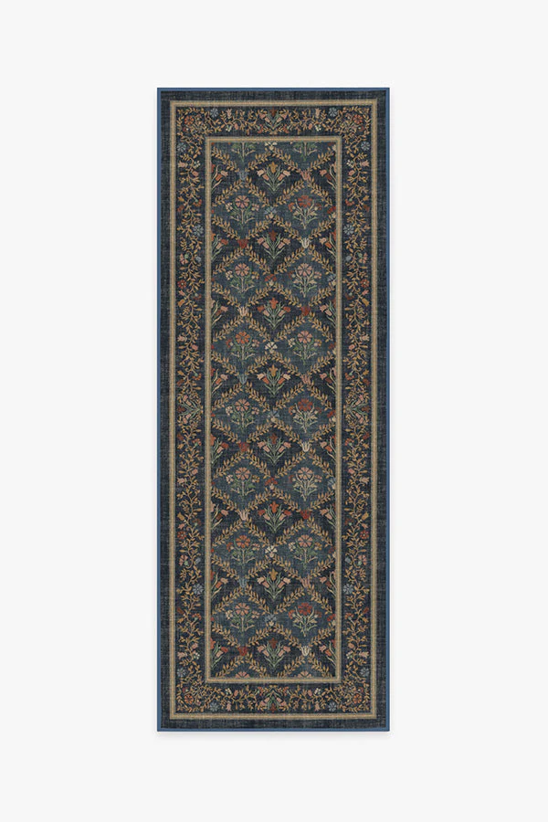 Bellflowers Blue Flatwoven Rug by Morris & Co. - Image 9